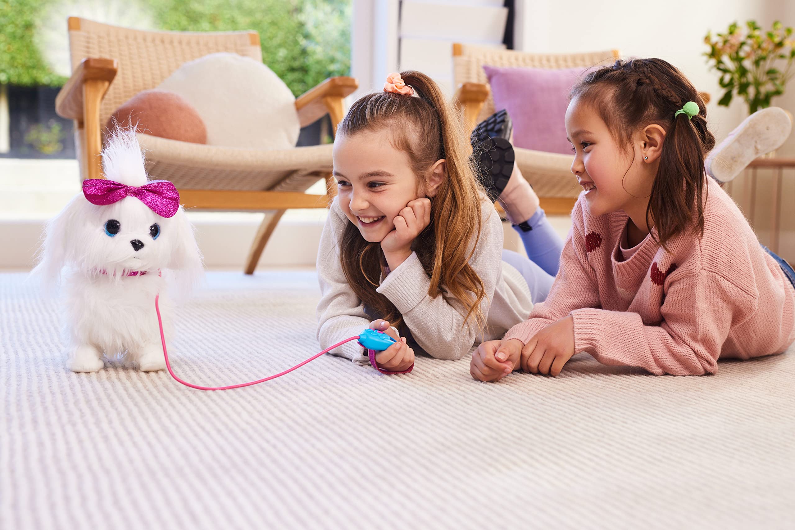 Pets Alive Lil' Paw Paw The Walking Puppy - Pink Electronic Plush Toy | Walks & Barks | Ages 3+ 6