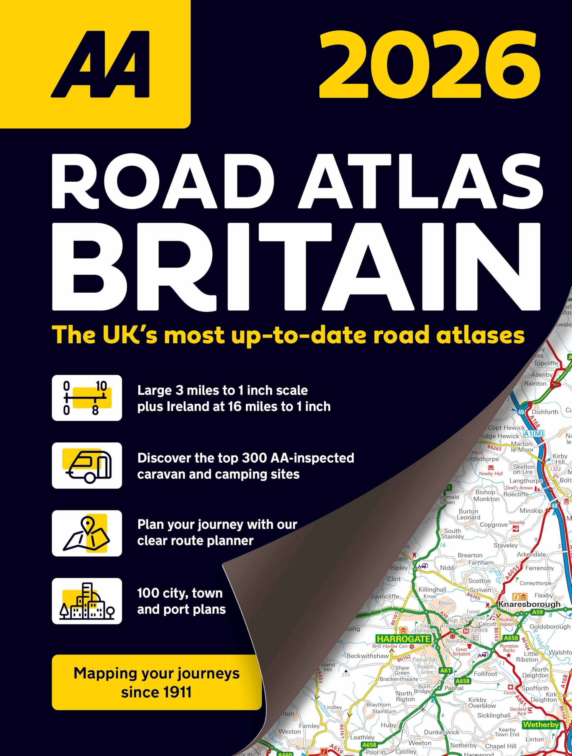 AA Road Atlas Britain 2026 Spiral Bound | Large Scale Mapping | Standard Edition