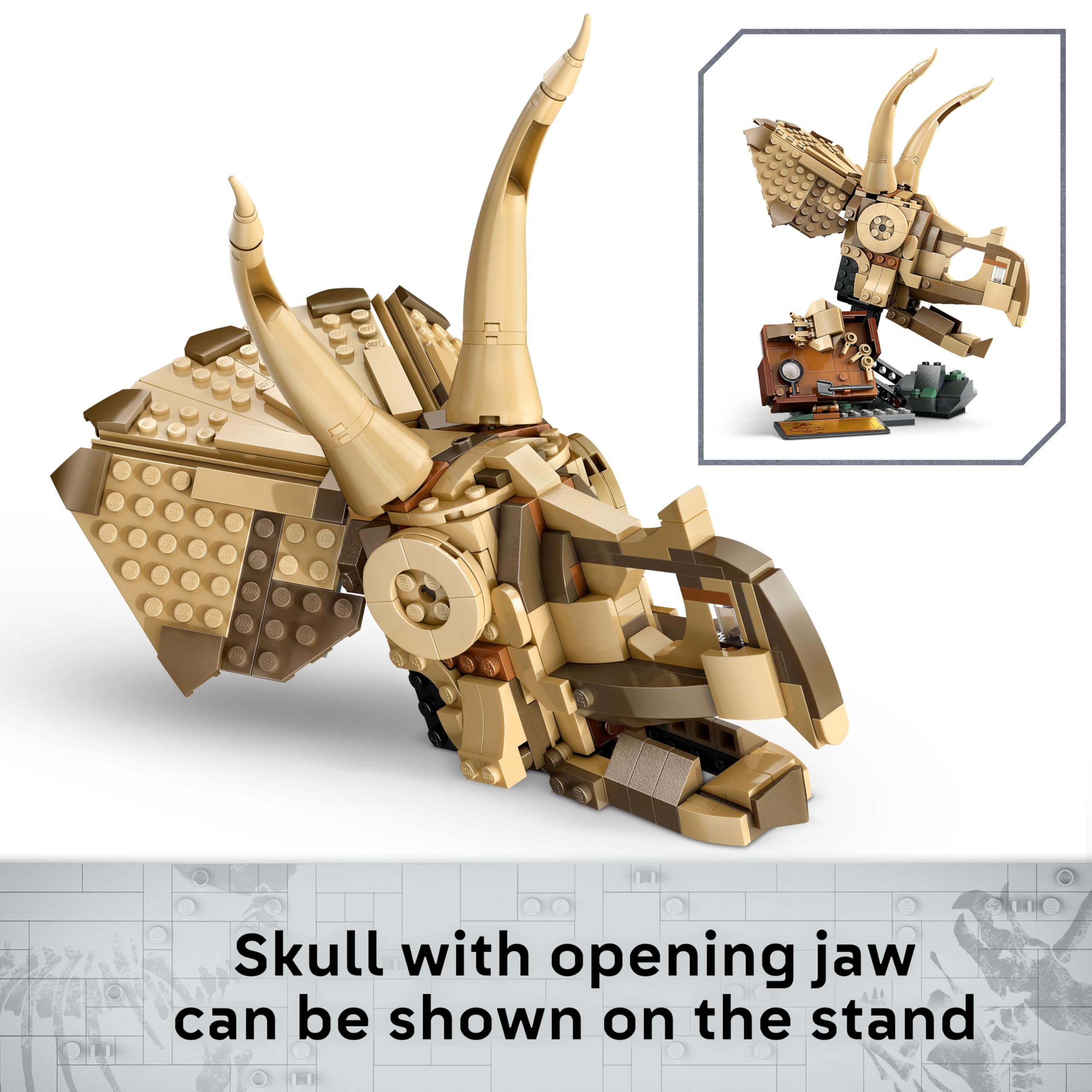 LEGO Jurassic World Dinosaur Fossils: Triceratops Skull Model 76969 Building Set for Ages 9+ 4