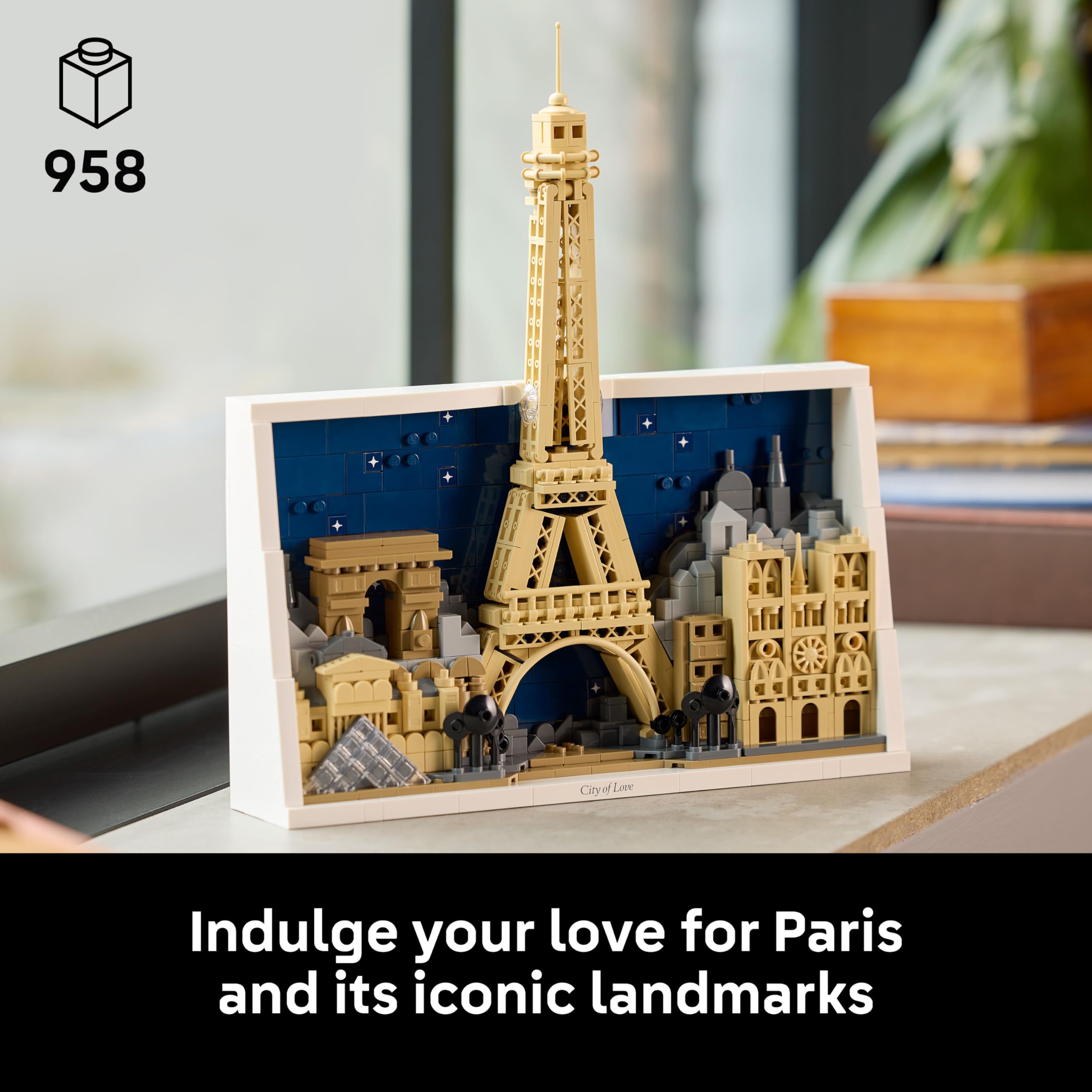 LEGO Architecture Paris – City of Love 21064 Building Set for Adults | Displayable Wall Art