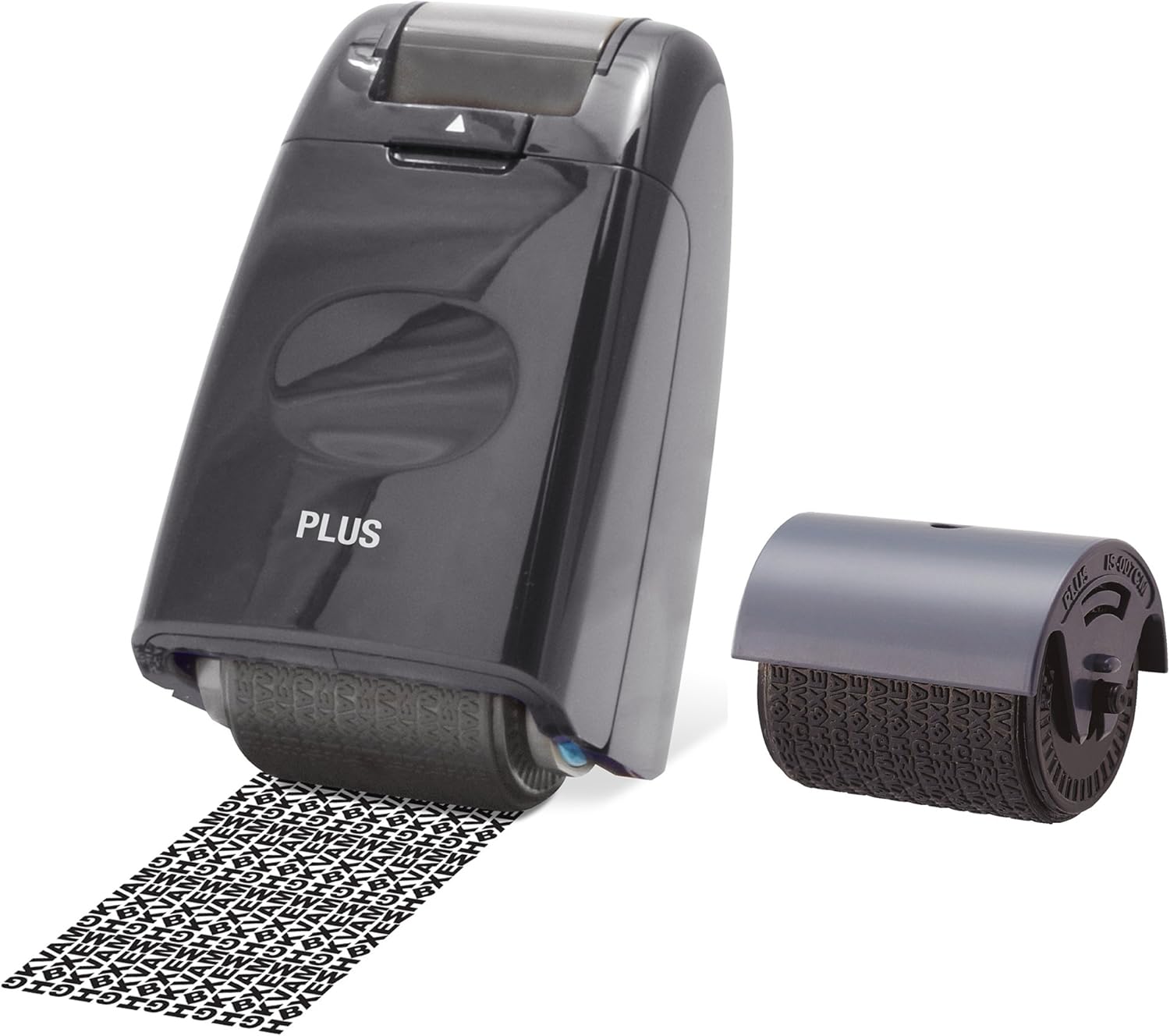 Plus Japan Guard-Your-ID Camouflage Self Inking Roller Stamp & Refill Pack 1