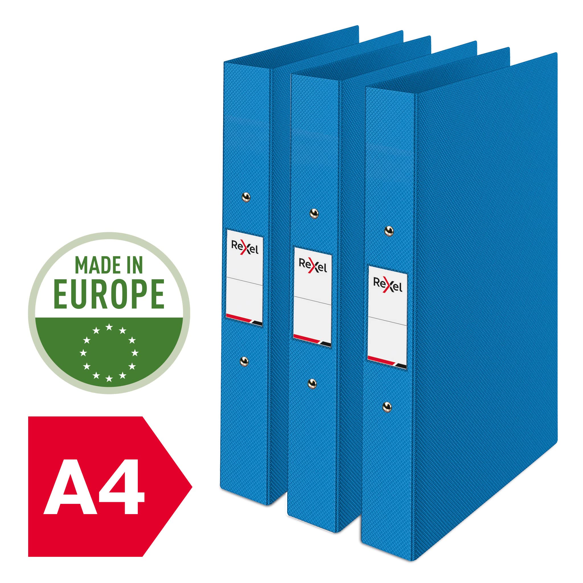 Rexel Choices A4 O-Ring Binder - 25mm Slim Spine | 190 Sheet Capacity | Blue Polypropylene 2