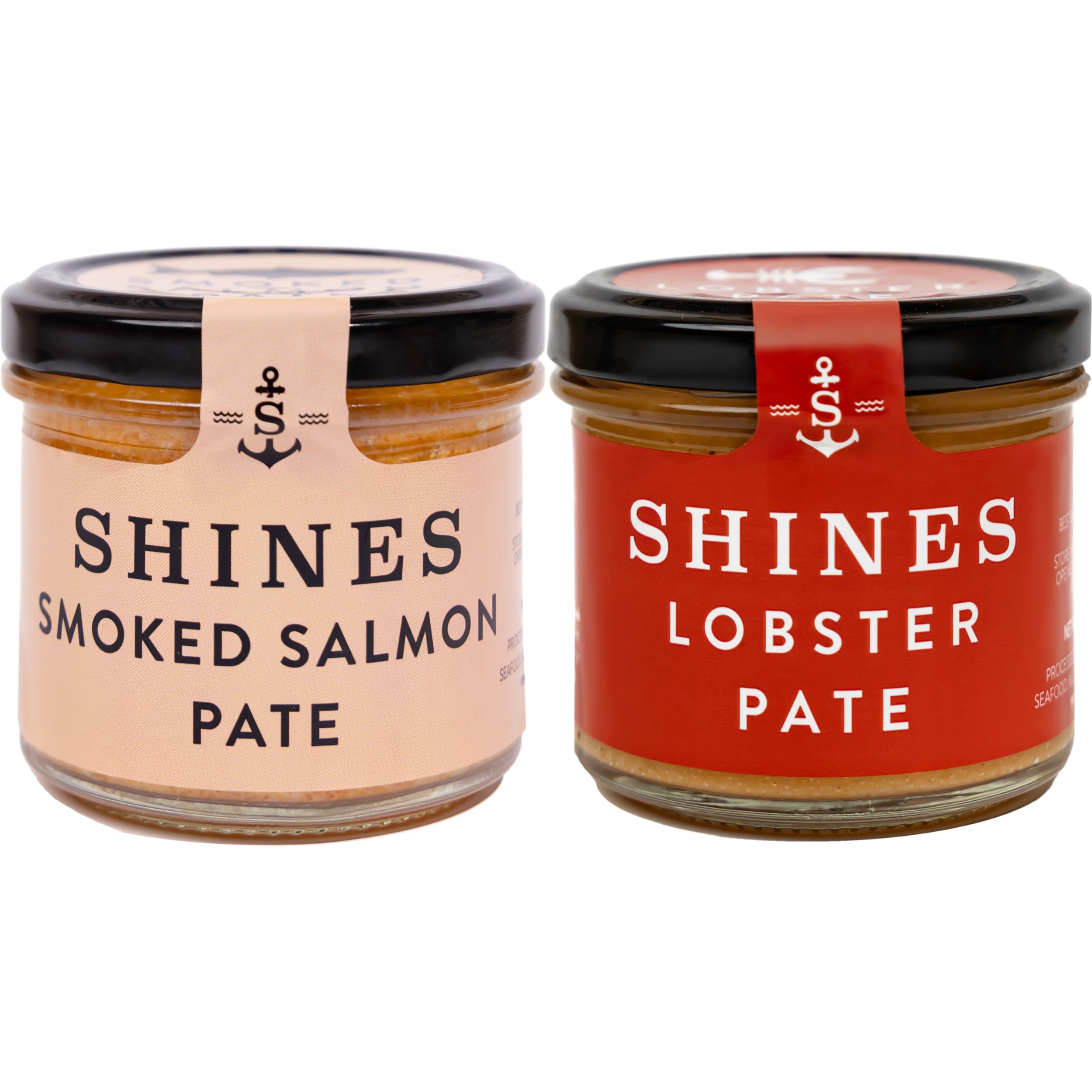 Shines 2 Count Pâté Selection: Lobster & Smoked Salmon Sandwich Spreads | 110g Jars