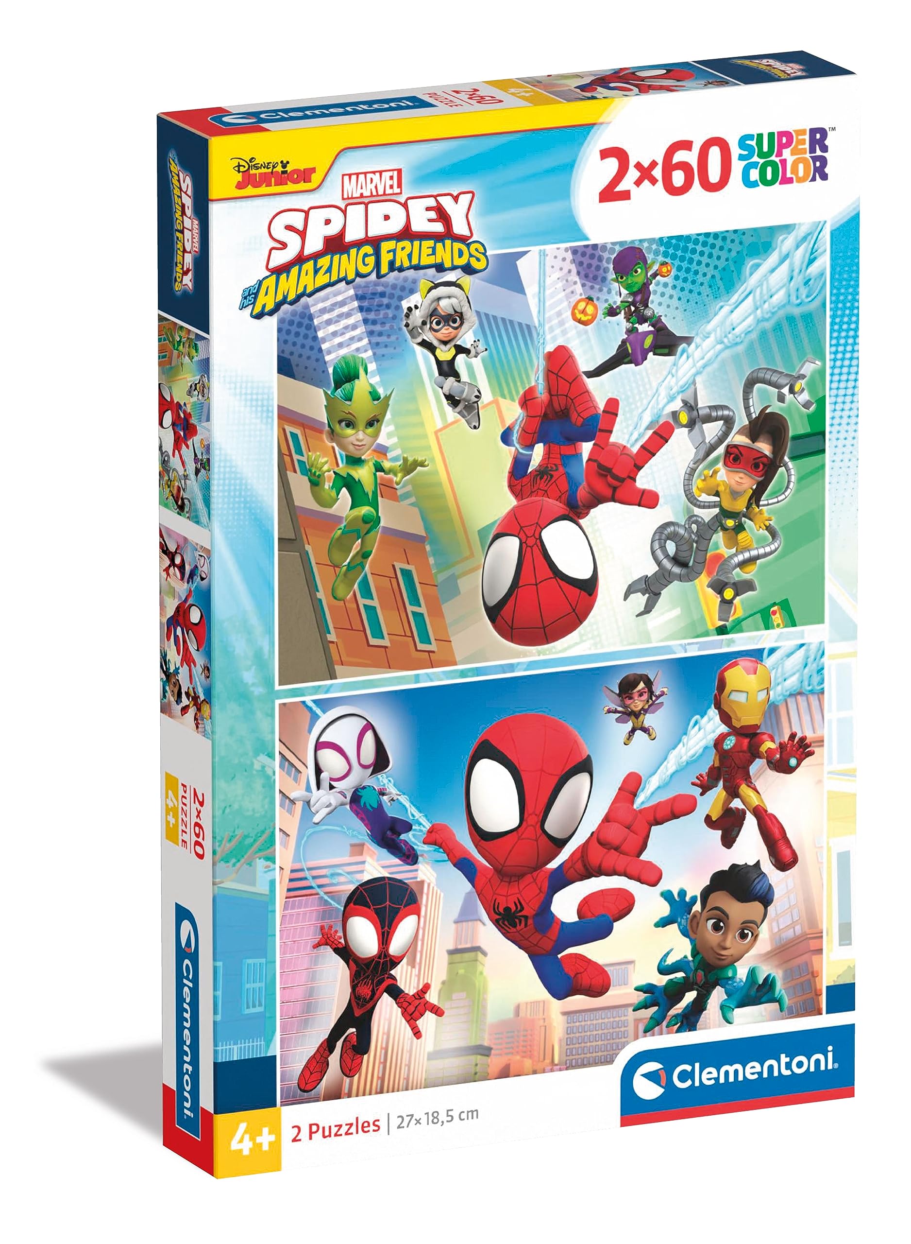 Clementoni Marvel Spidey And His Amazing Friends Supercolor 2x60 Piece Puzzles