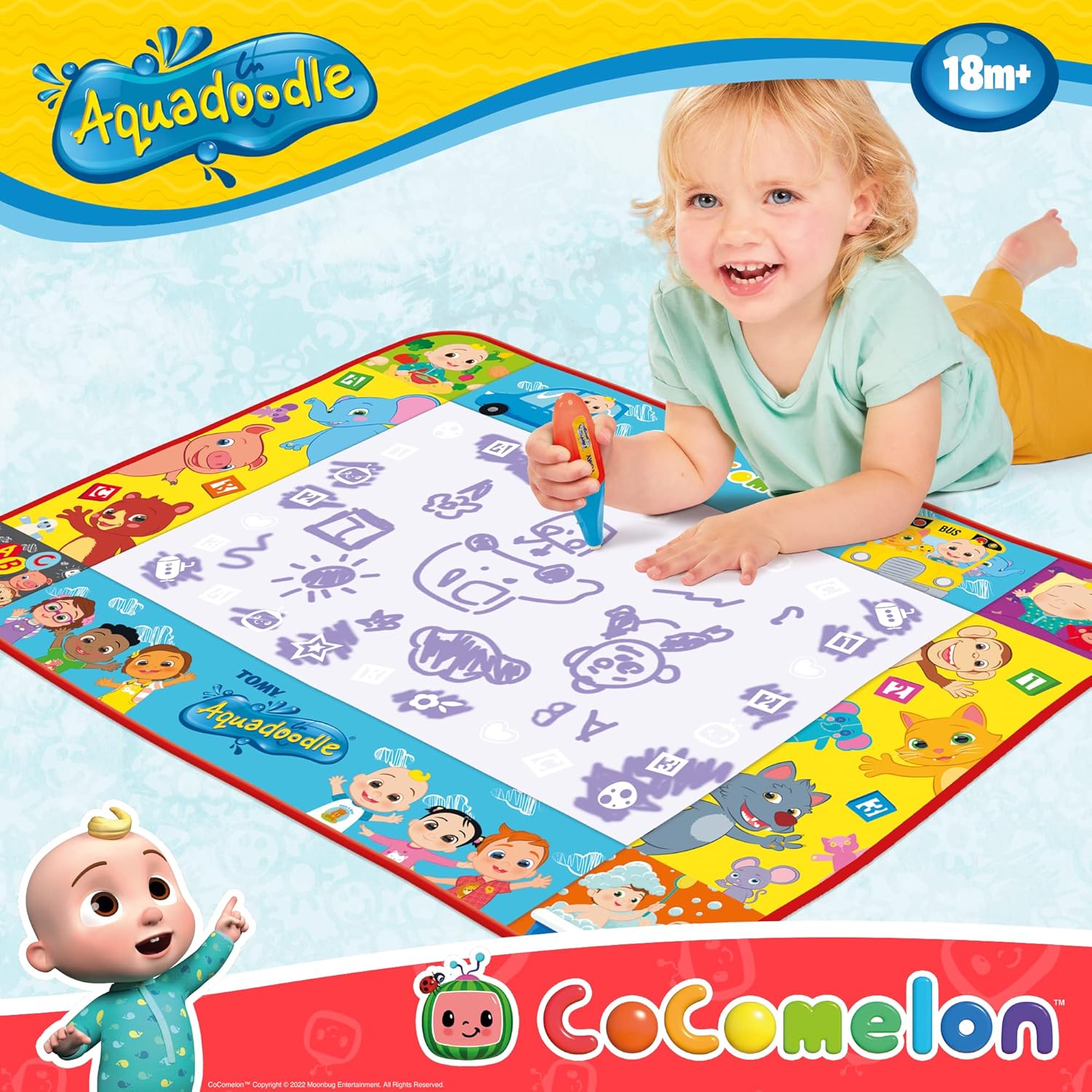 Aquadoodle Cocomelon Doodle Mat - Mess-Free Water Drawing Toy for Toddlers 18m+