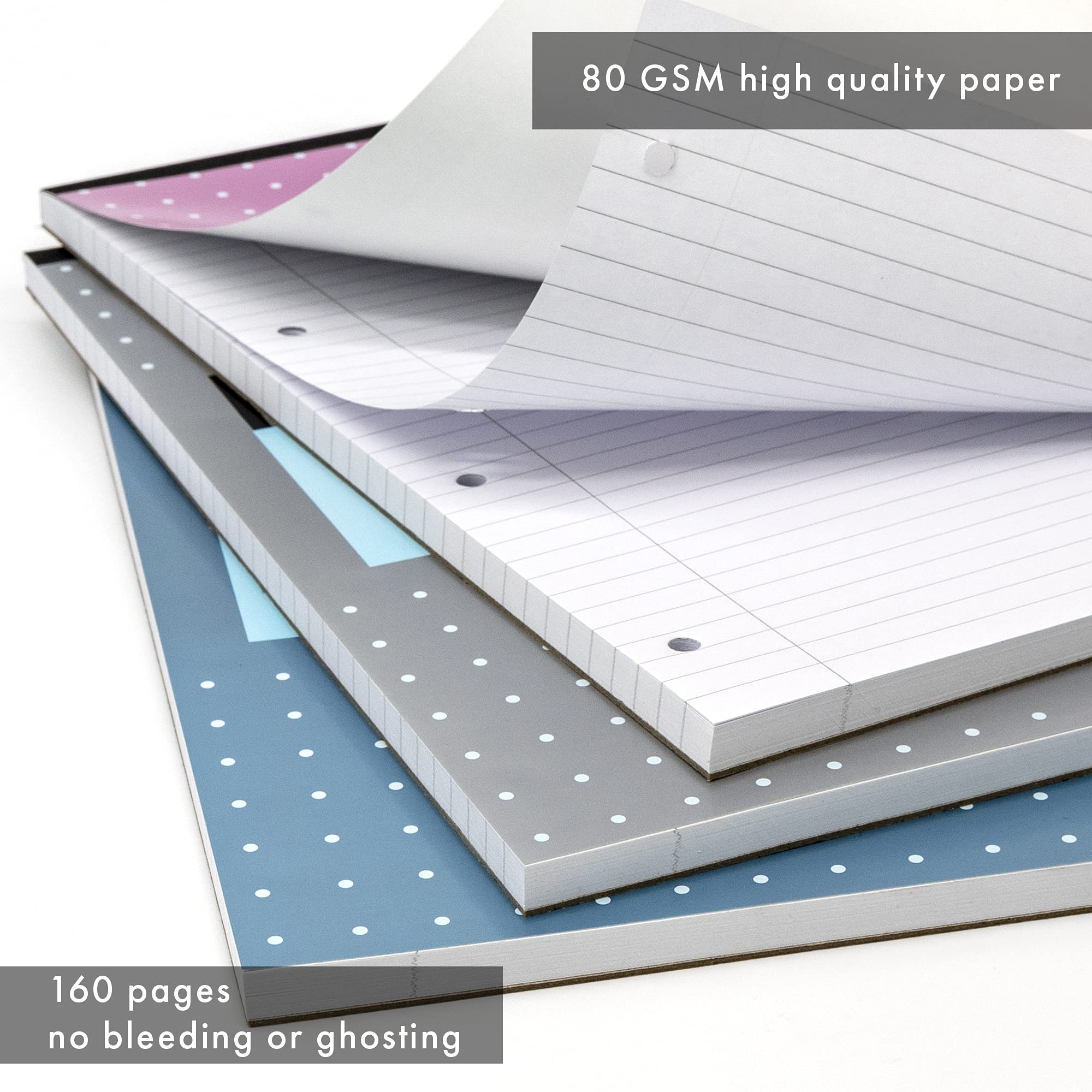 Pukka Pad A4 Refill Notepad - Pack of 3 Lined Pads | 160 Pages Each | 80GSM Paper 4