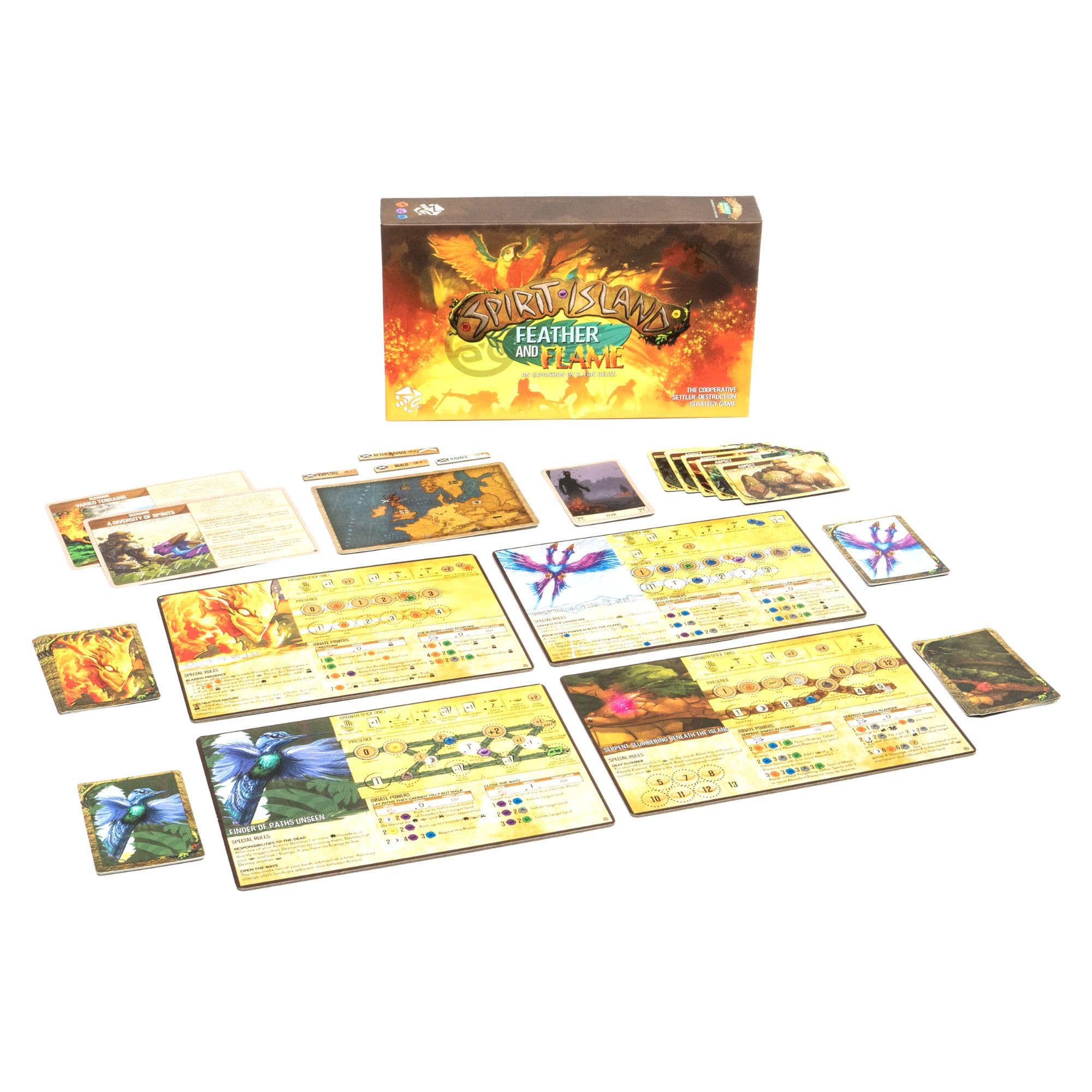 Greater Than Games Spirit Island: Feather & Flame Foil Panels - Premium Board Game Accessory 5