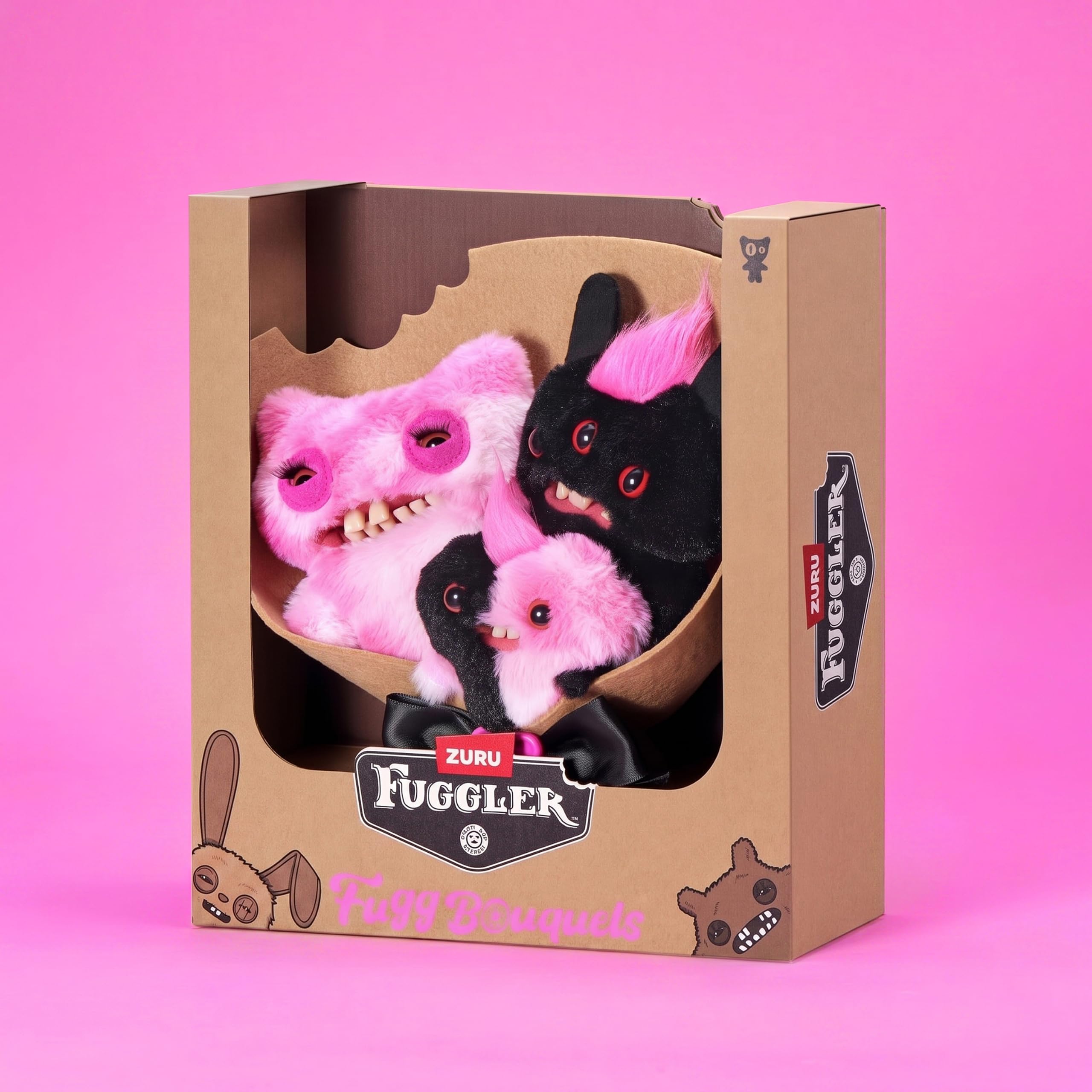 Fuggler Bouquets - 2 x 9 inch & 1 x 3.5 inch Soft Dolls Set