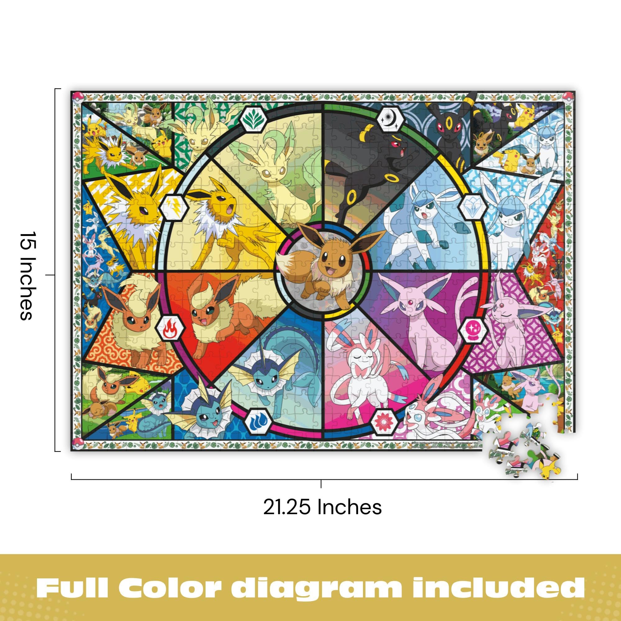 Buffalo Games Eevee's Stained Glass - 500 Piece Jigsaw Puzzle | Unisex Adult | 21.25" x 15" 4