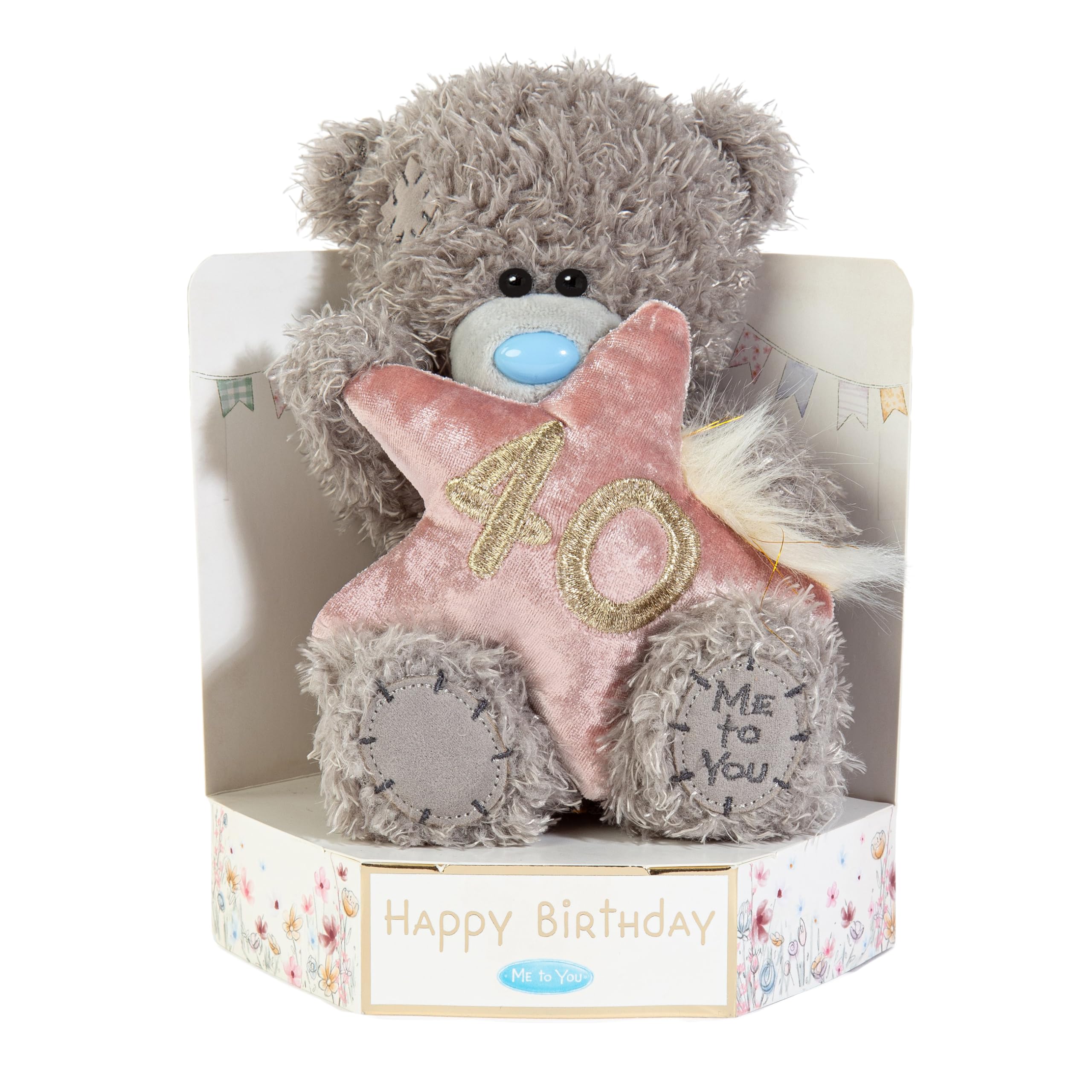Me To You Tatty Teddy 40th Birthday Bear Plush | 15cm High | Soft Polyester 1