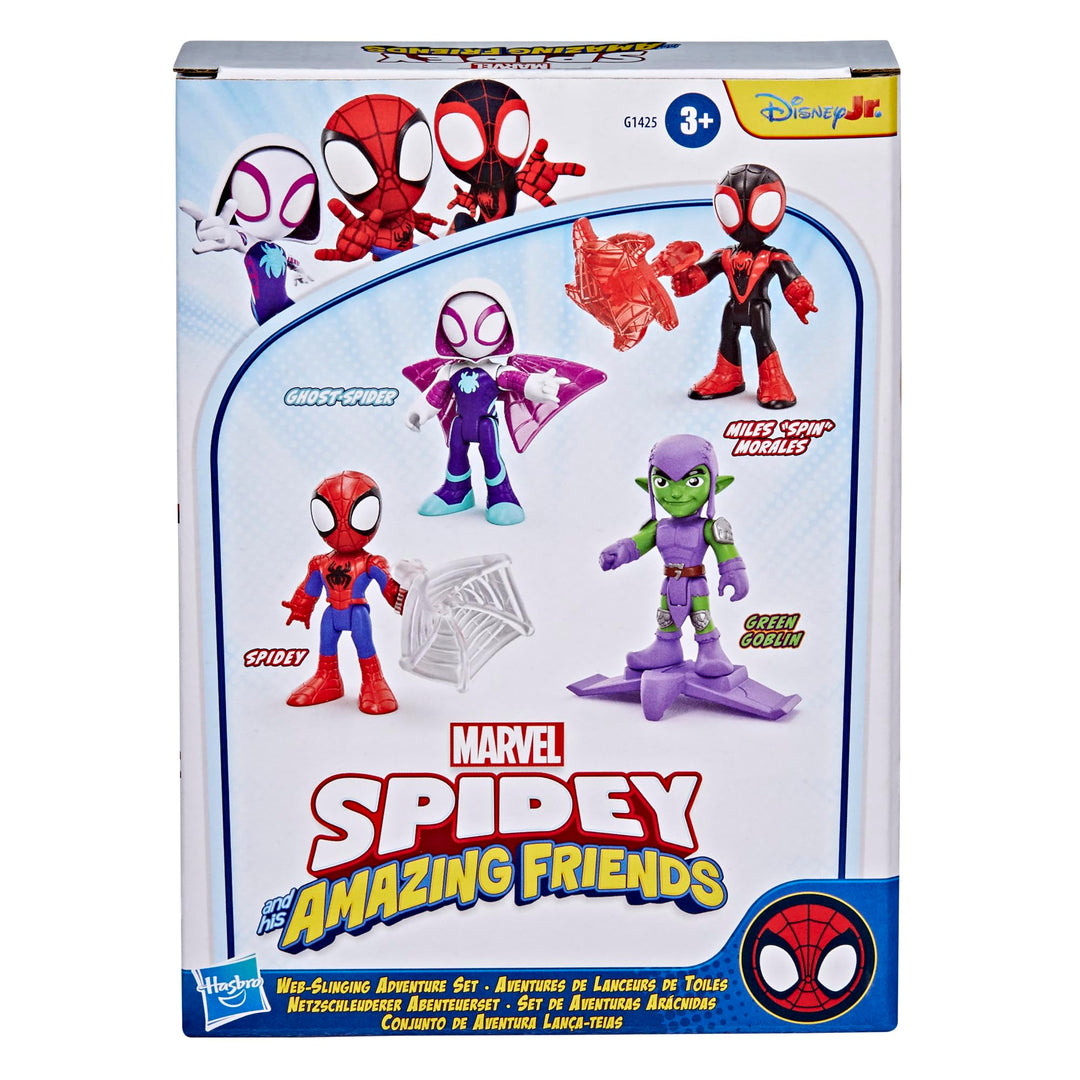 Spidey and His Amazing Friends Web-Slinging Adventure Set - 4-Pack Poseable Marvel Action Figures