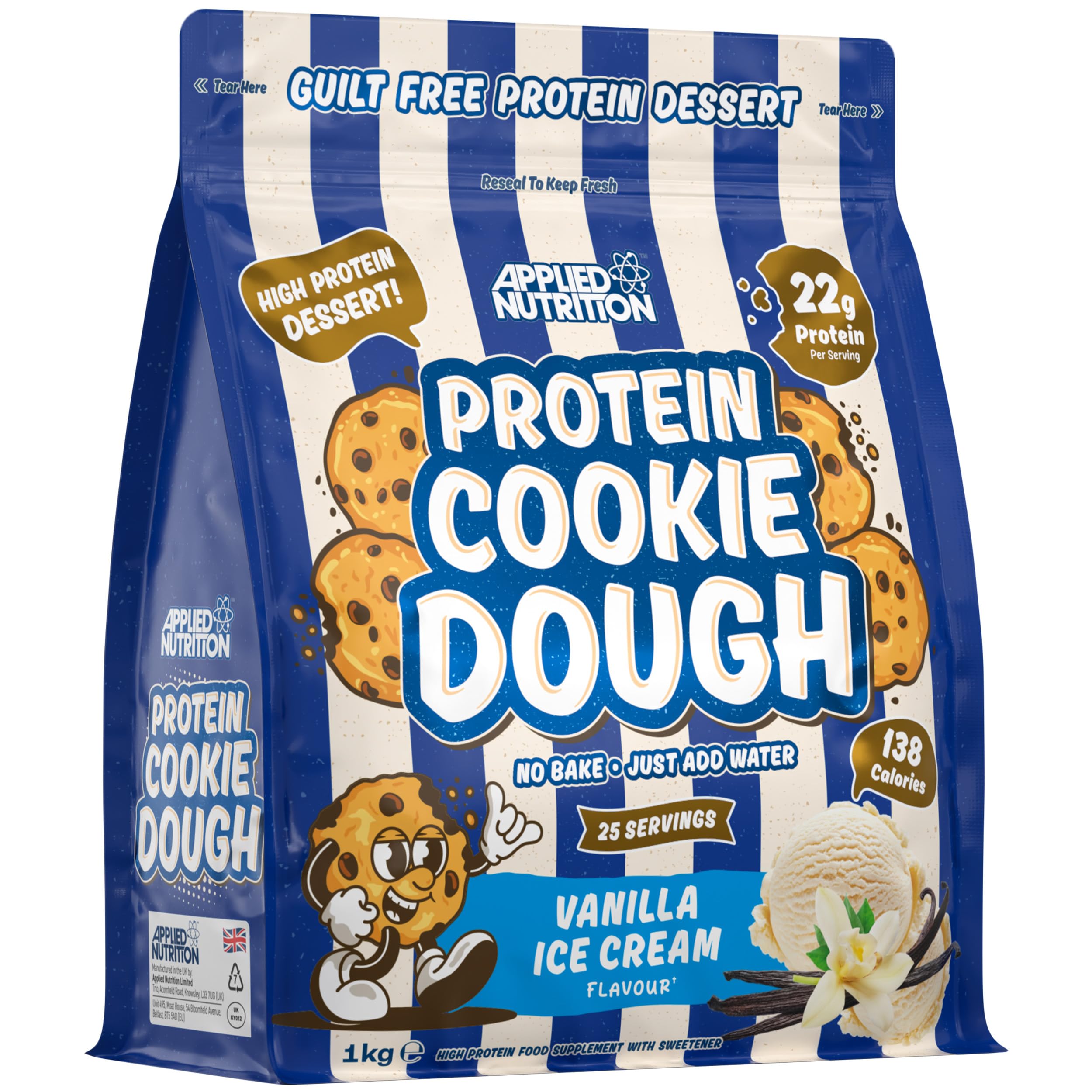 Applied Nutrition Protein Cookie Dough - High Protein Snack, 22g+ Protein, 1kg Pouch 1