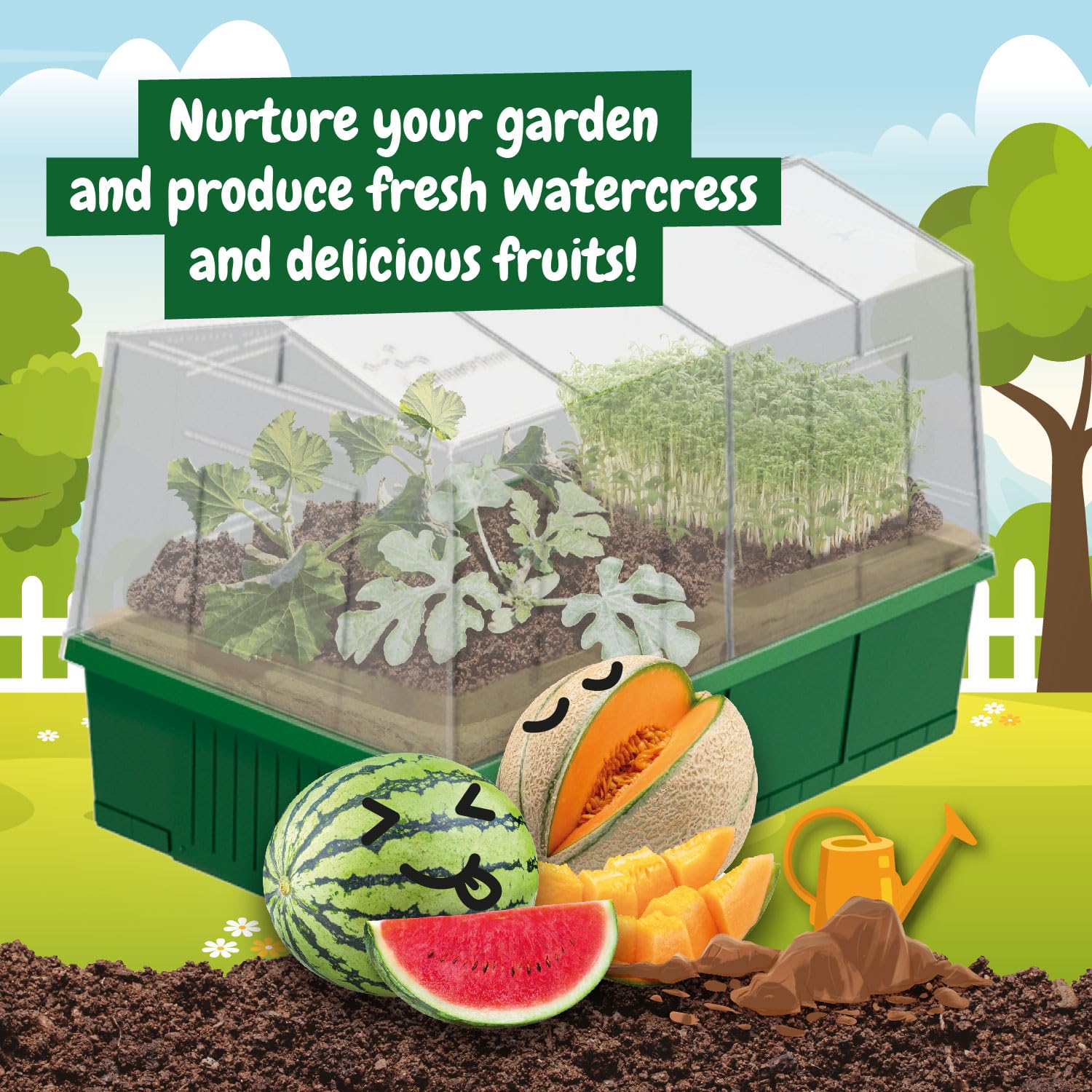 Science4you Small Greenhouse for Kids - Grow Kit with Watermelon, Melon & Watercress Seeds for Children 6+ 4