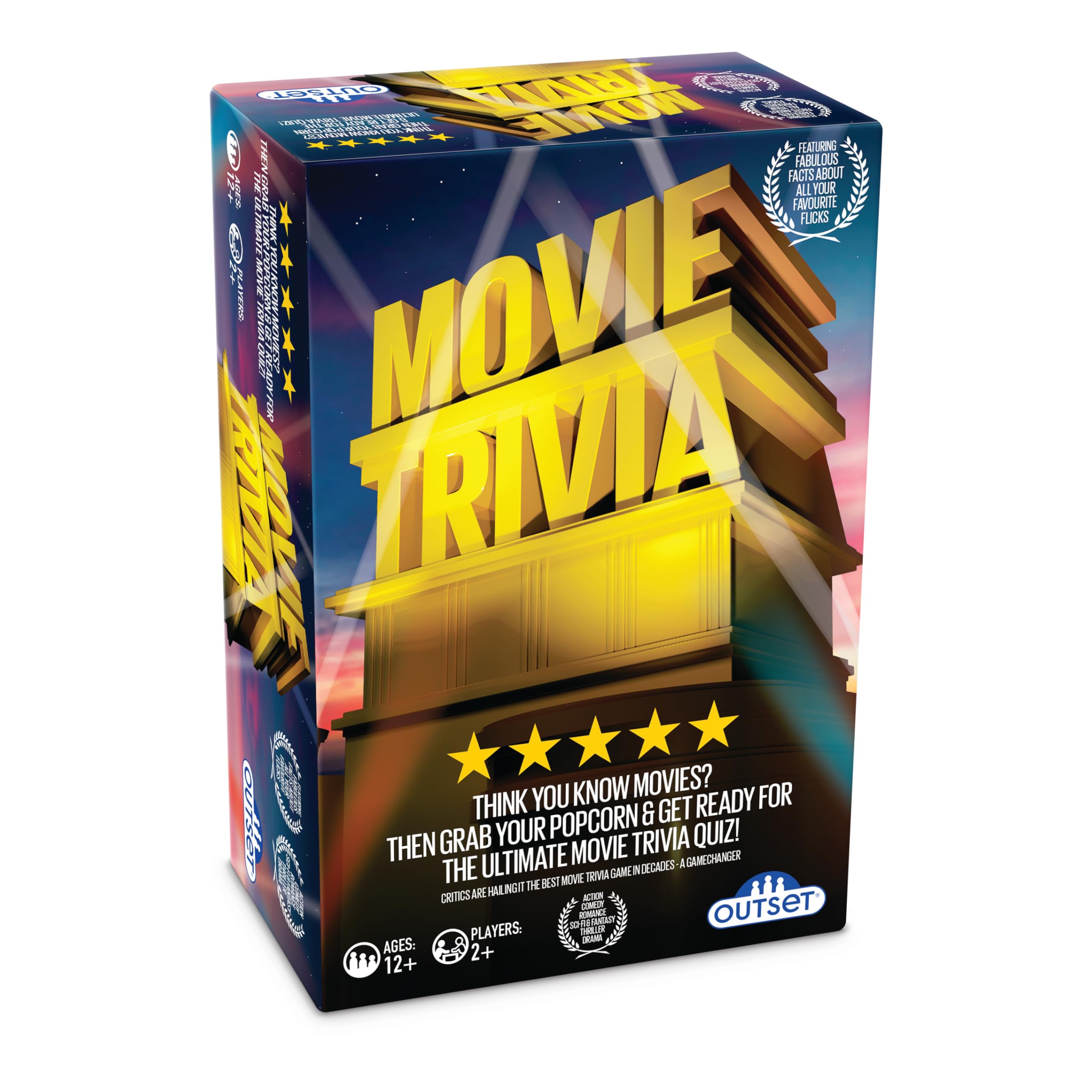 Outset Media Movie Trivia Quiz Game – 800 Movie-Themed Questions Card Game 3