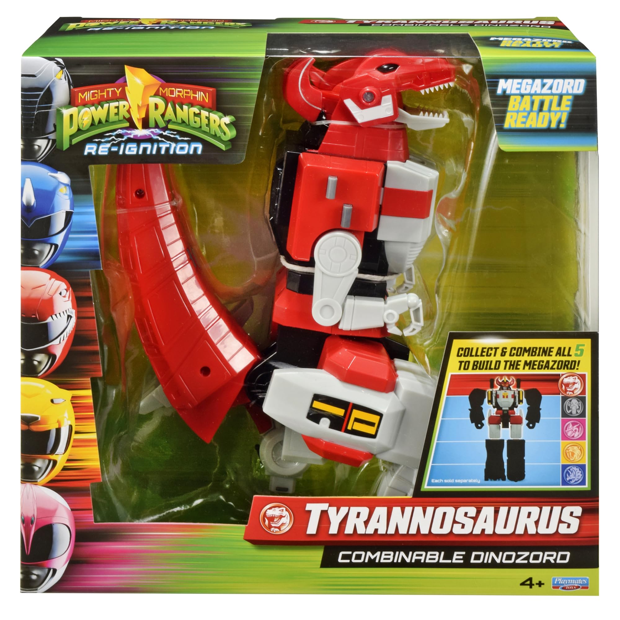 Power Rangers Mighty Morphin Re-Ignition Tyrannosaurus Deluxe Combinable Dinozord - Action Figure for Kids