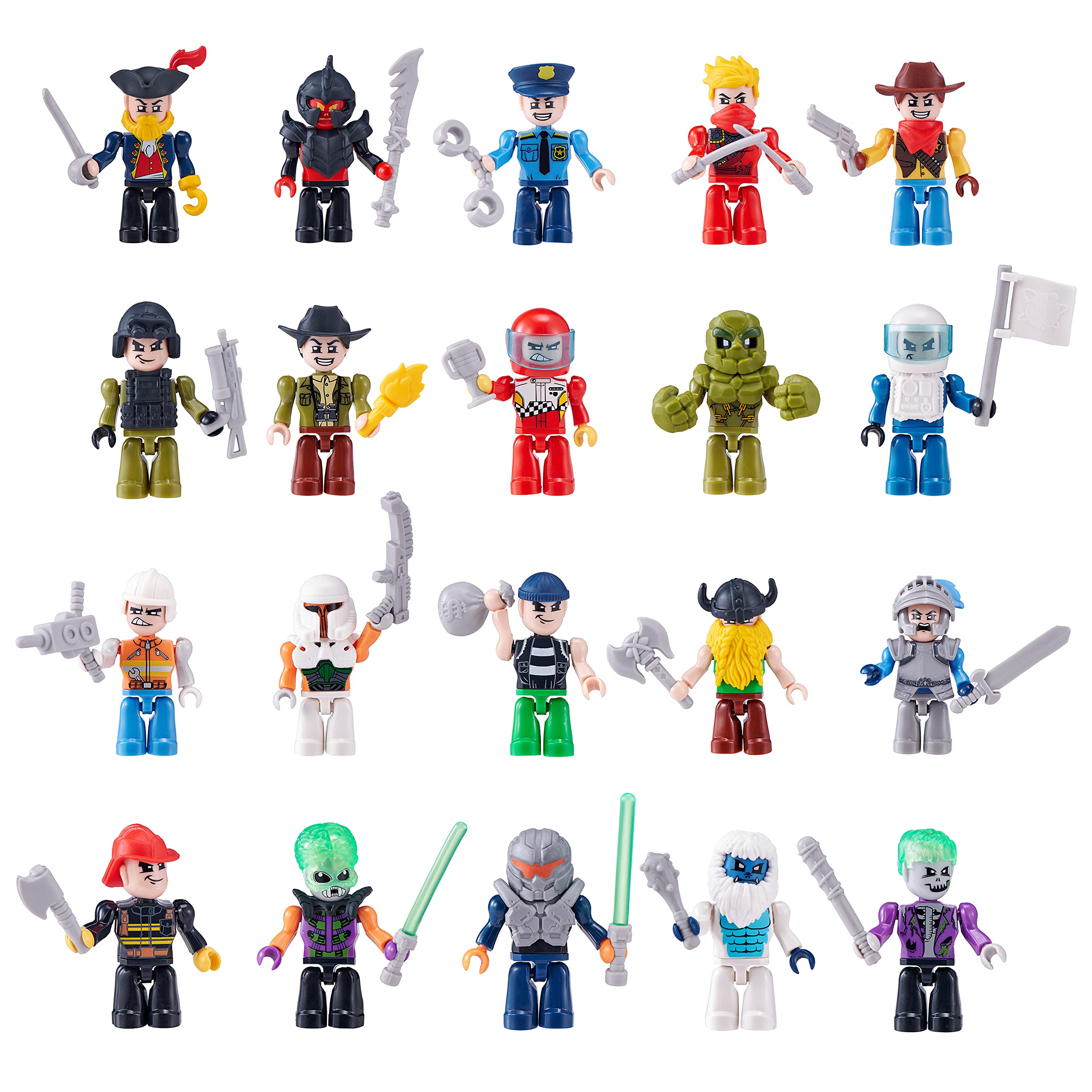 Max Build More ZURU Mini Figure Set - 15 Figures | Compatible with Major Brands | Ages 3+ 6