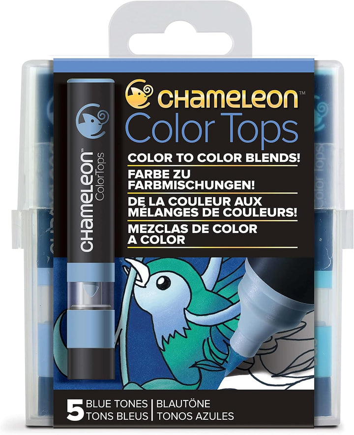 Chameleon Color Tops - Blue Tones Color Blending Set (BL2, BL4, BL7, BG1, BG3)