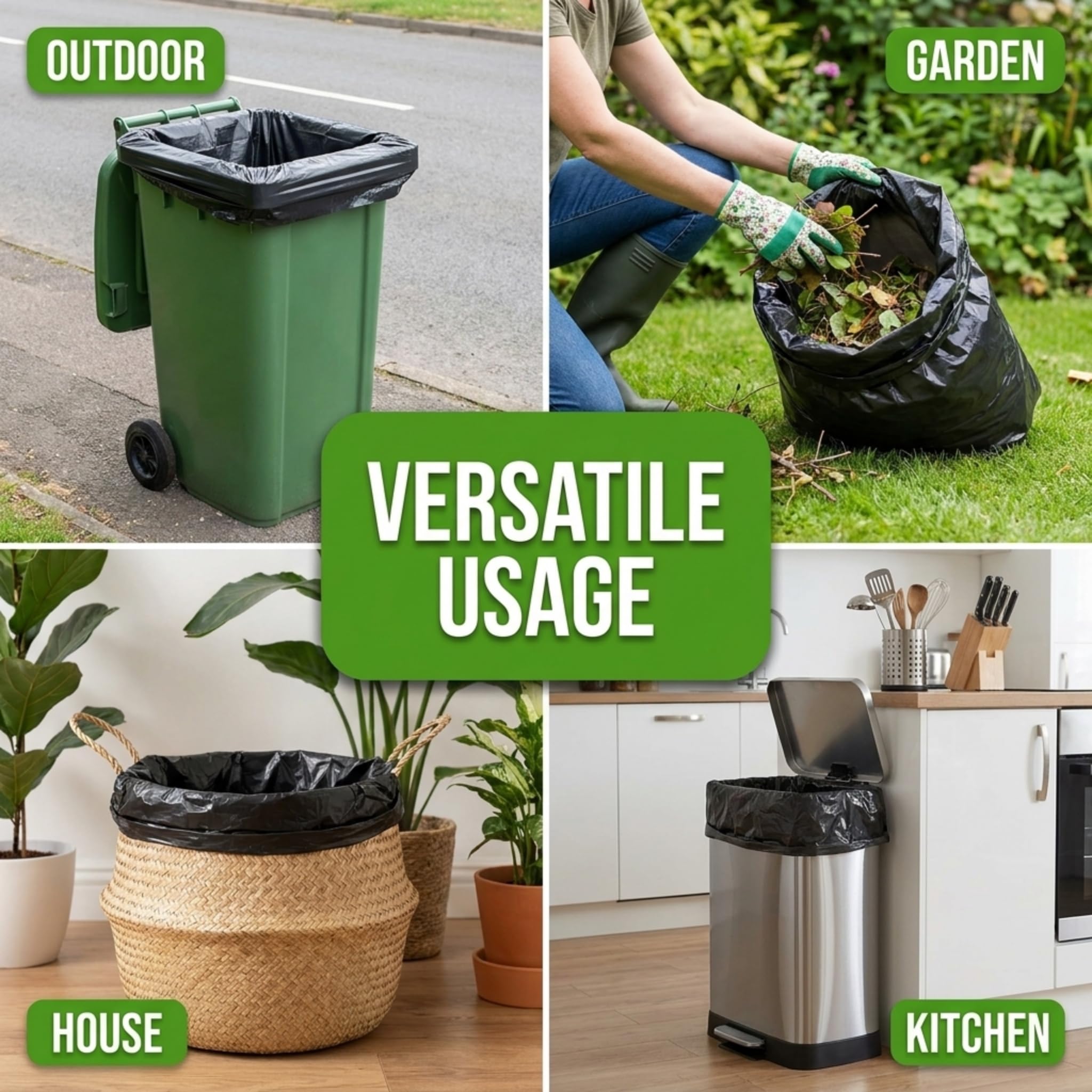 EcoBag Everyday Refuse Sacks - 50 Pack, 100 Litre Capacity, Heavy Duty, Recyclable 7