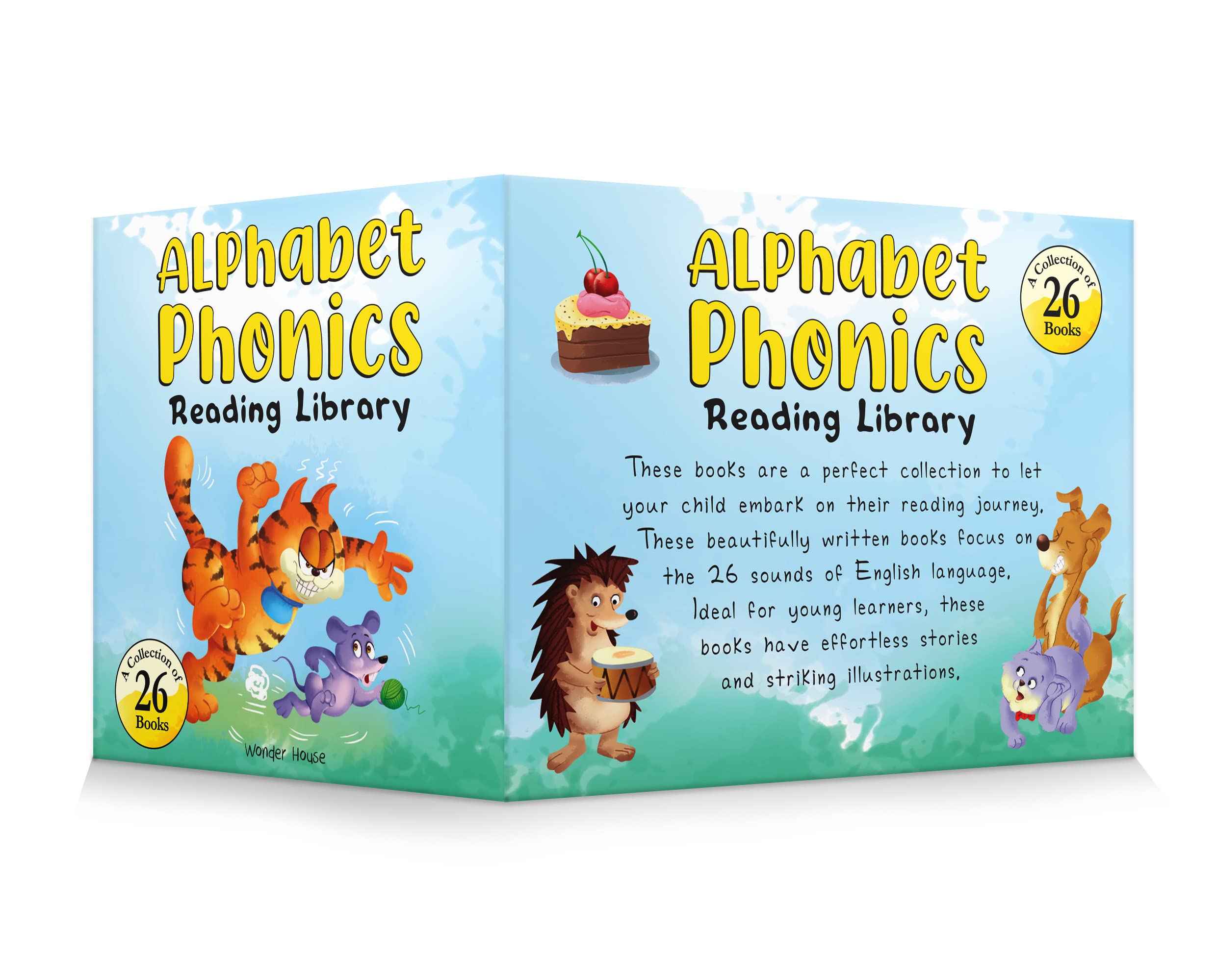 Wonder House Alphabet Phonics Reading Library for Children Boxset of 26 Board Books 3
