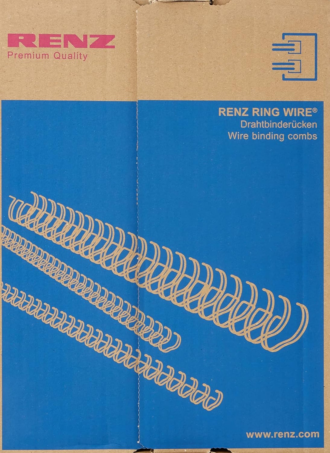 Renz 320690023 6.9 mm Ring Wire Cut Element - White, 2:1 Pitch, A4, 100 Wires per Pack