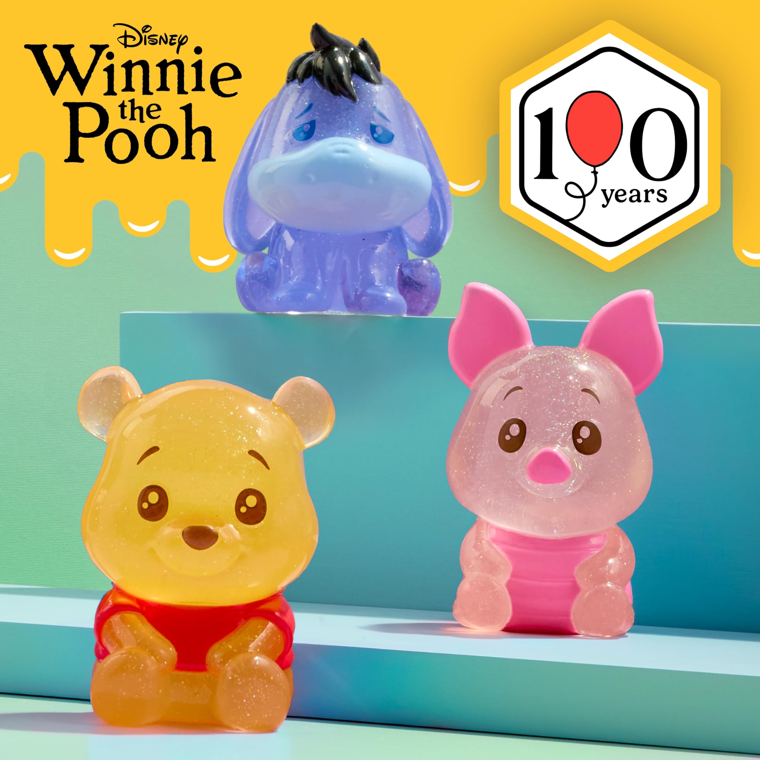 Disney Winnie the Pooh Bear-y Cute Jelly Figures - Blind Capsule Surprise | 5 cm Squishy Toy | Ages 3+ 4