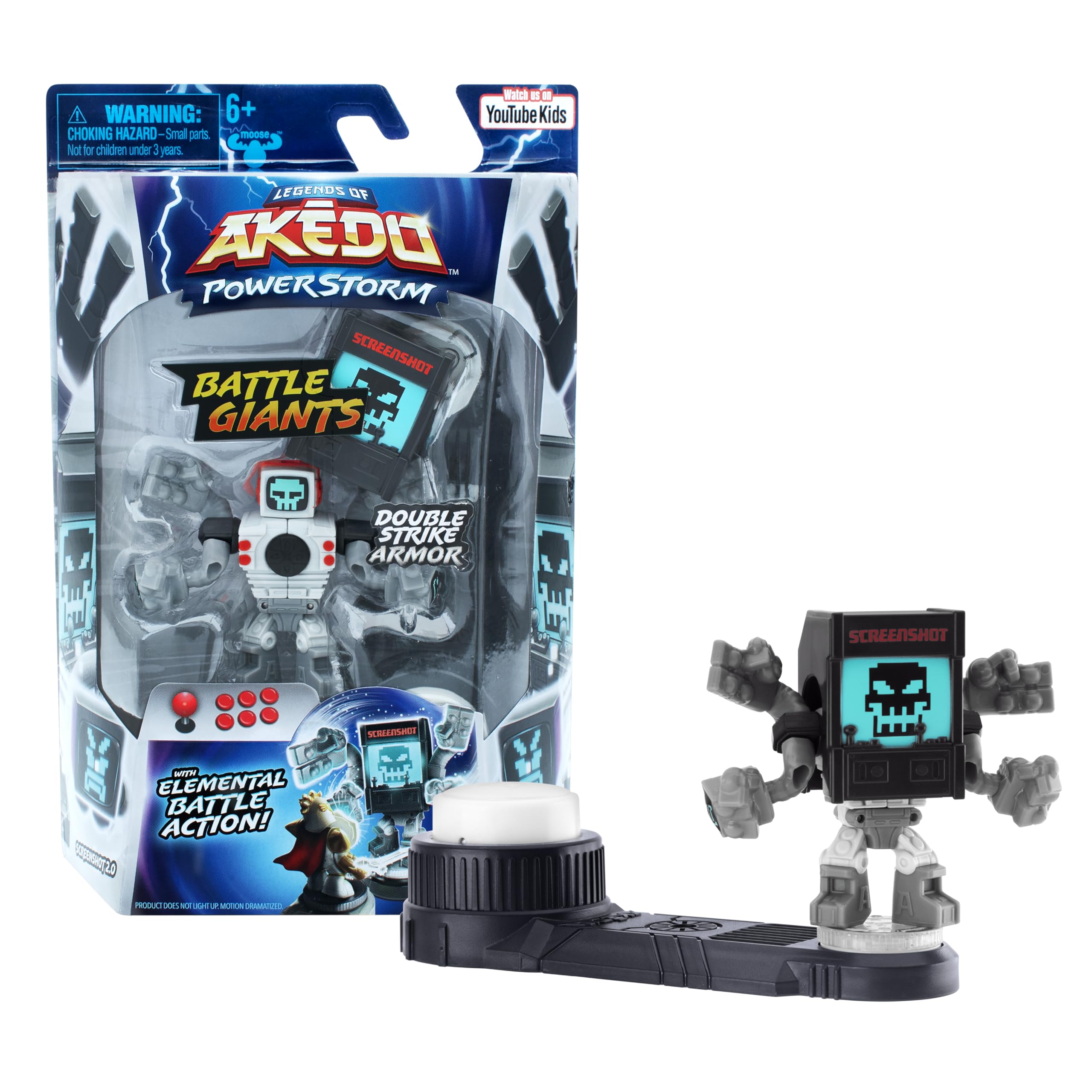 Legends of Akedo Powerstorm Bucktooth – Mini-Kampfkrieger mit Doppelschlag-Rüstung