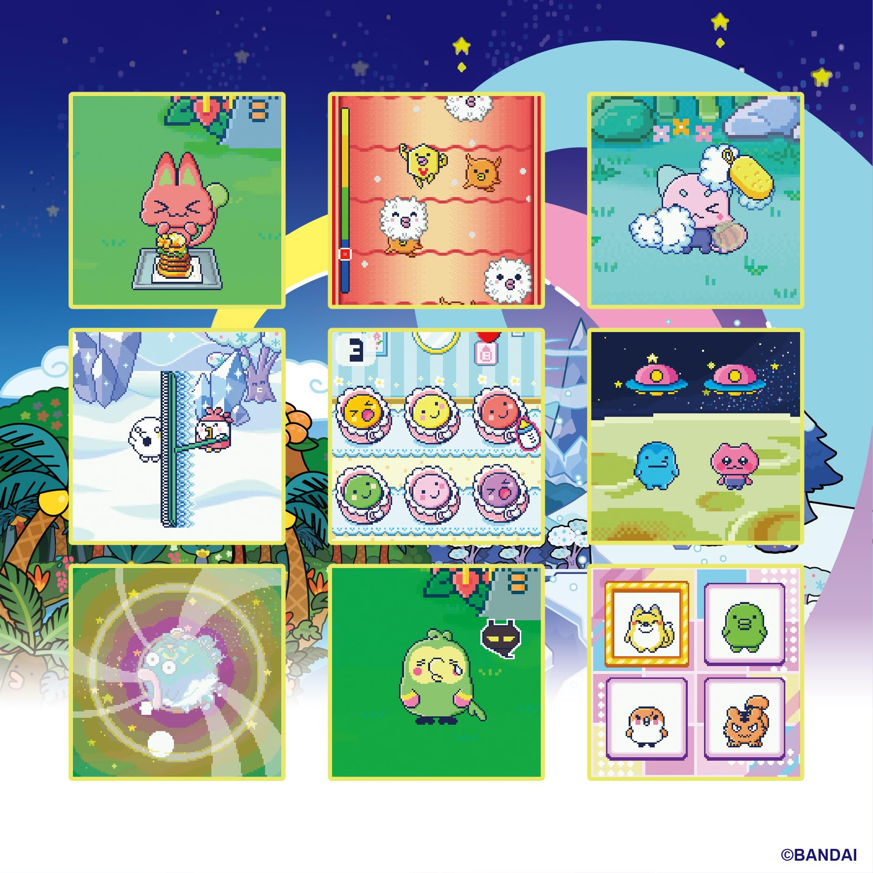 TAMAGOTCHI Paradise Electronic Pet - Orange Tropics Shell | 50+ Characters | Connectable