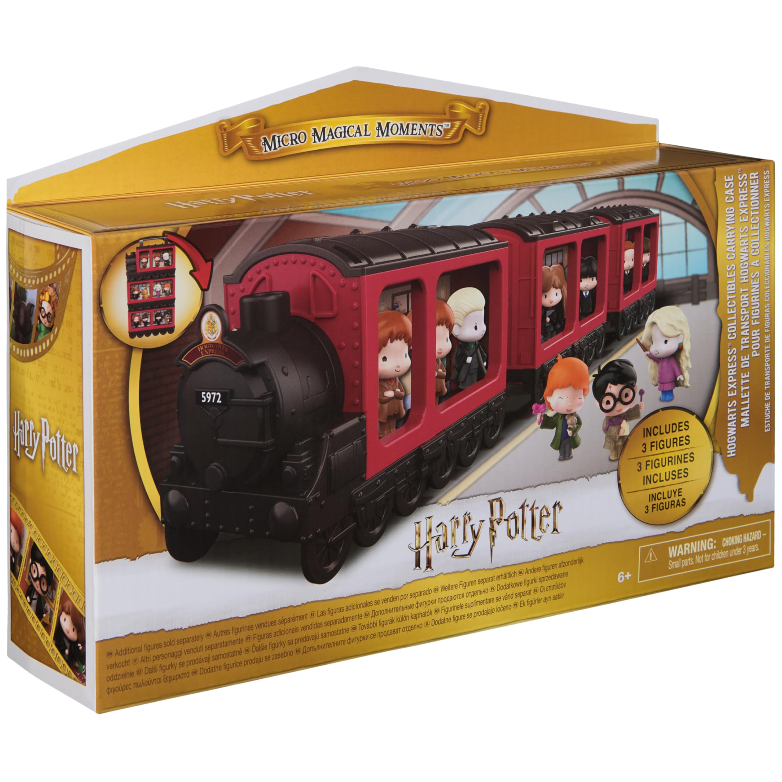 Micro Magical Moments Hogwarts Express Collectibles Case - 3 Exclusive Harry Potter Figures, Holds 22 Mini Figures 8
