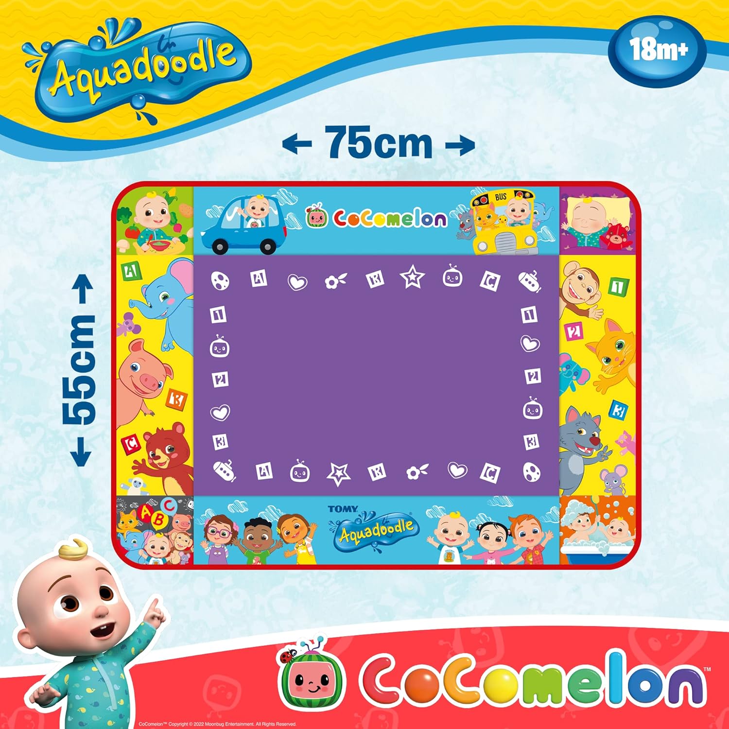 Aquadoodle Cocomelon Doodle Mat - Mess-Free Water Drawing Toy for Toddlers 18m+ 4