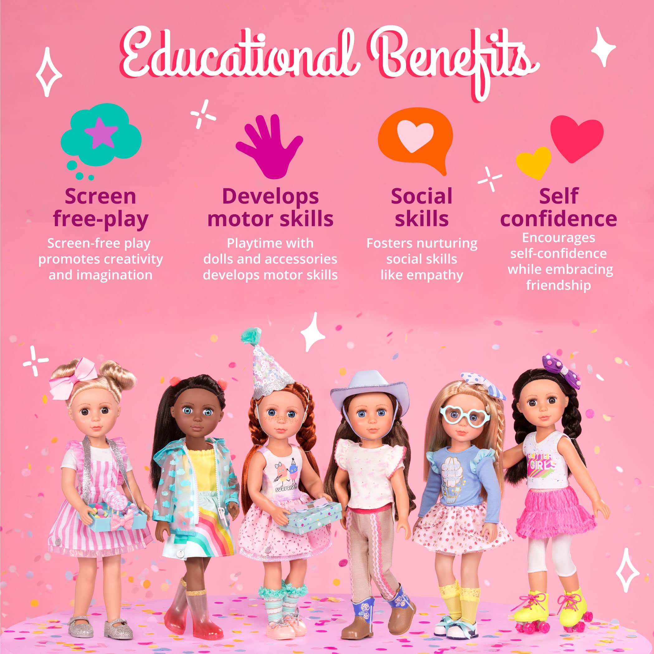 Glitter Girls Kika 14-Inch Fashion Doll with Ice Cream Outfit & Tutu Skirt | Ages 3+ 5