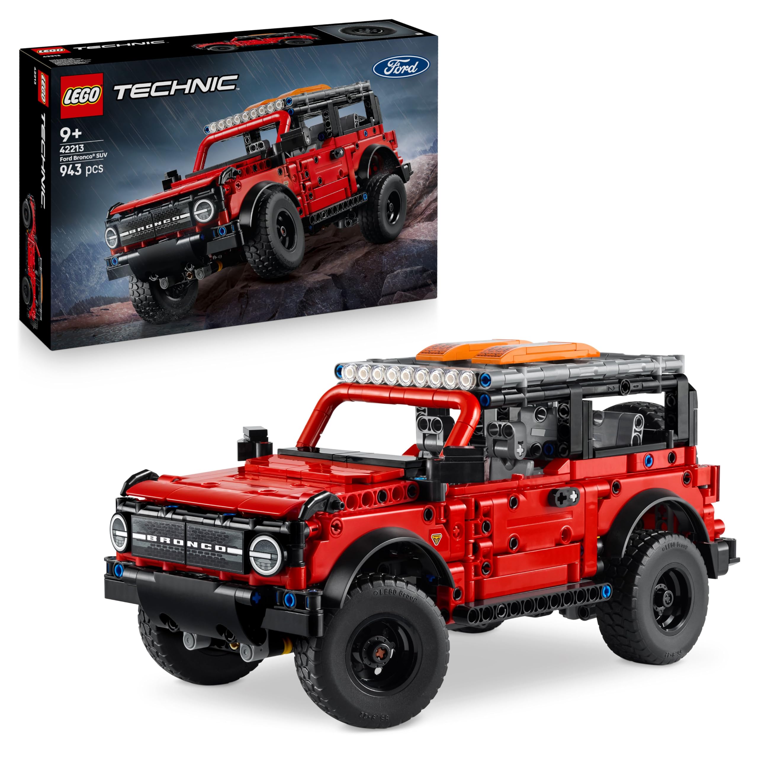 LEGO Technic Ford Bronco SUV Off Road Car Toy 42213 | Ages 9+ | Engineering Set