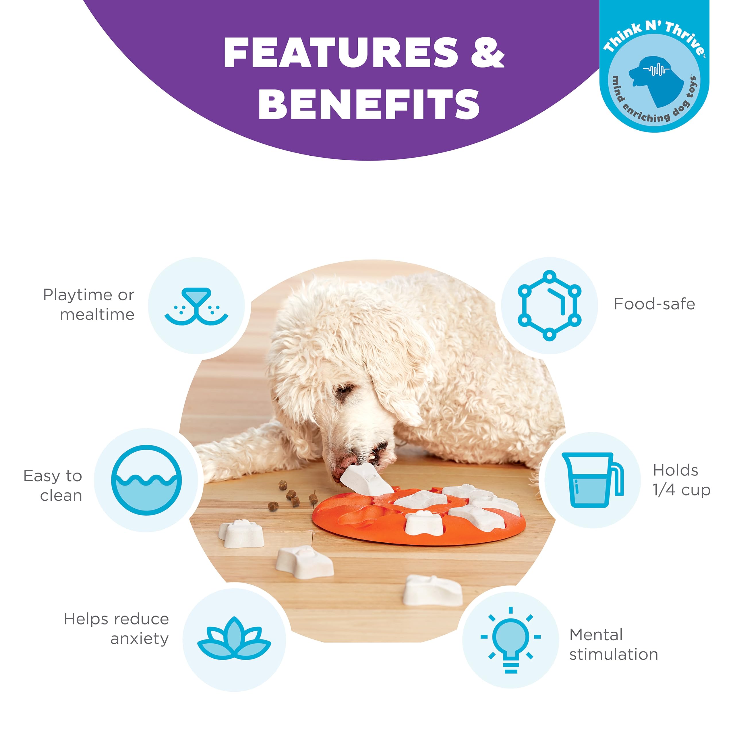 Outward Hound Dog Smart Treat Puzzle Enrichment Toy - Level 1 Beginner 2
