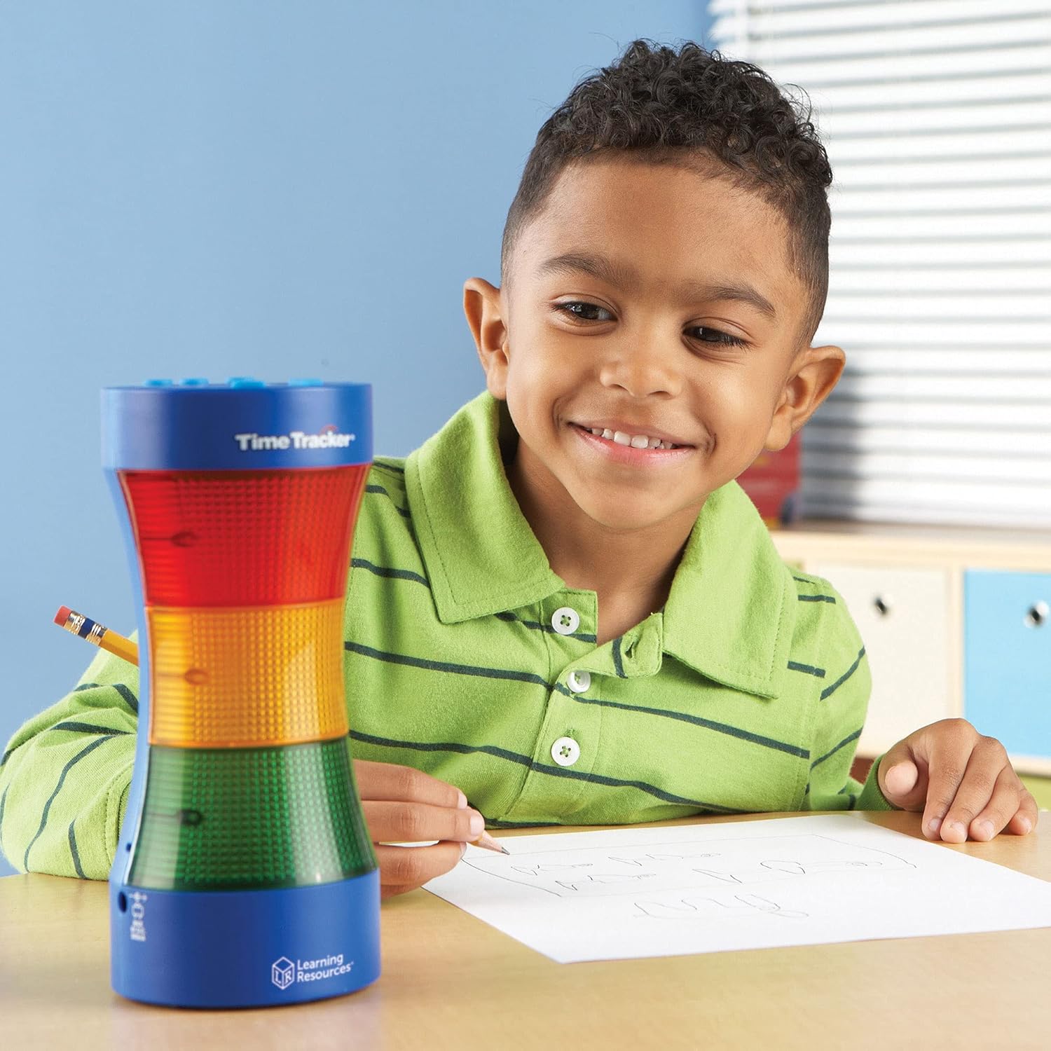 Learning Resources Time Tracker® Visual Timer & Clock - Classroom Timer with Lights & Sounds 6