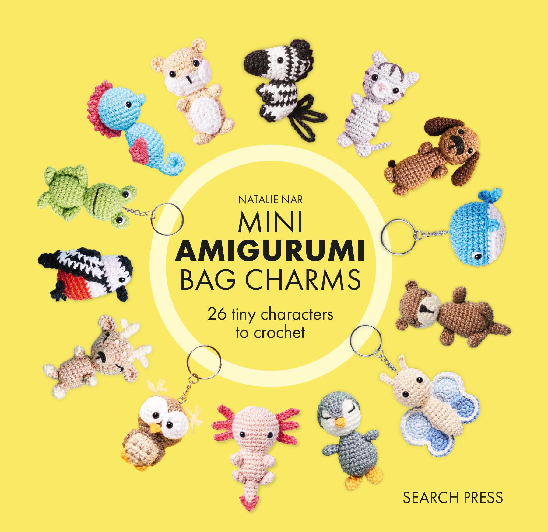 Search Press Mini Amigurumi Bag Charms - 23 Crochet Keyring Designs | Hardcover 1