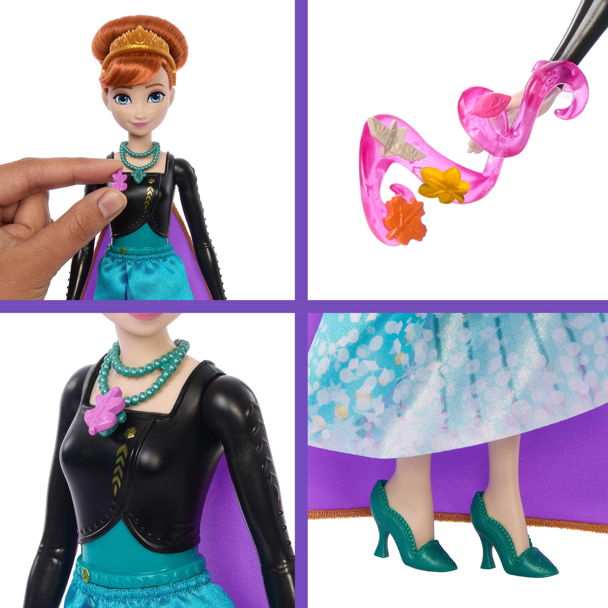 Mattel Disney Frozen Anna Fashion Doll with 8 Surprises, 12.5 inches, Multicolor 4