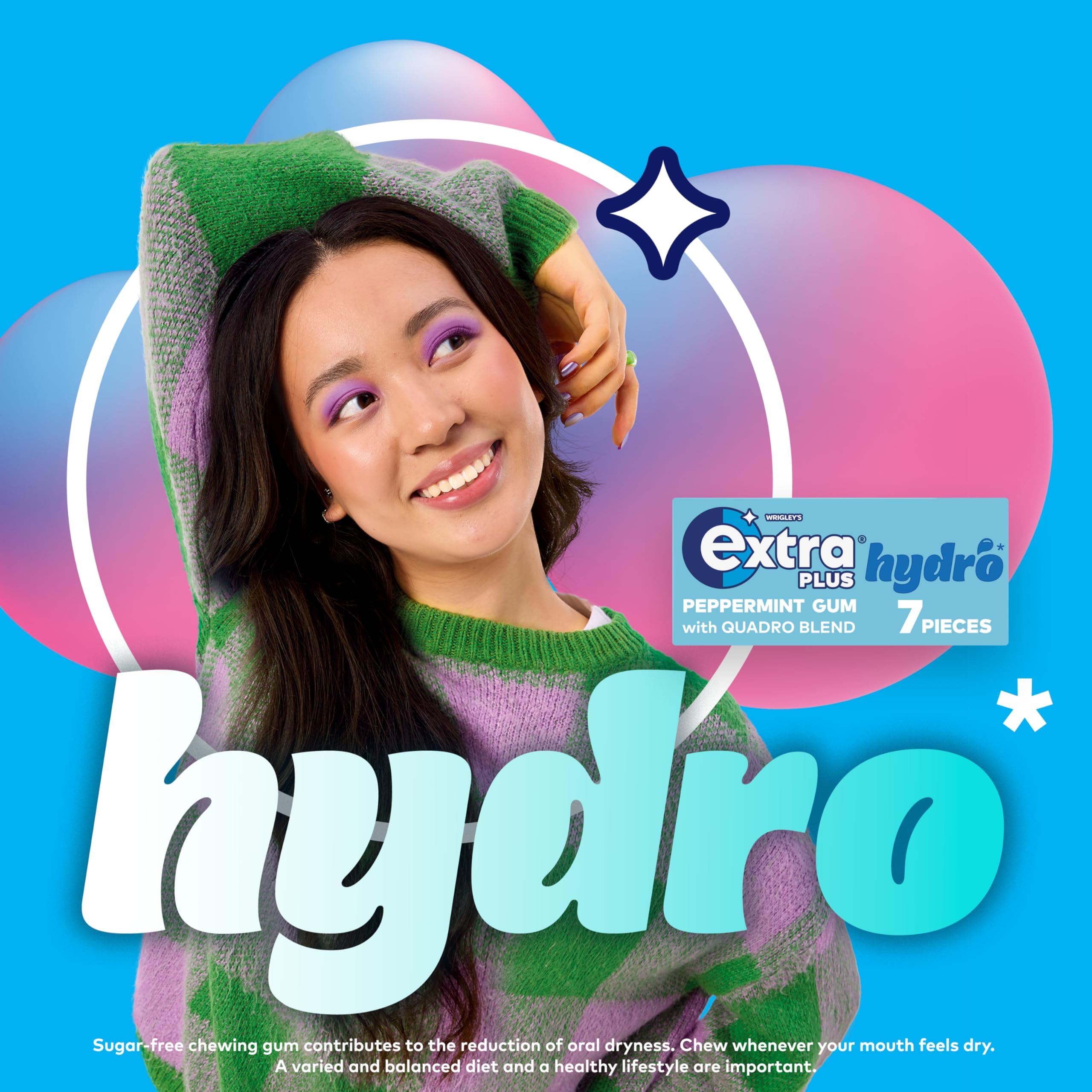 Wrigley's Extra Plus Hydro Spearmint Sugar Free Chewing Gum - Bulk Case 16 Packs (112 Pieces) 4