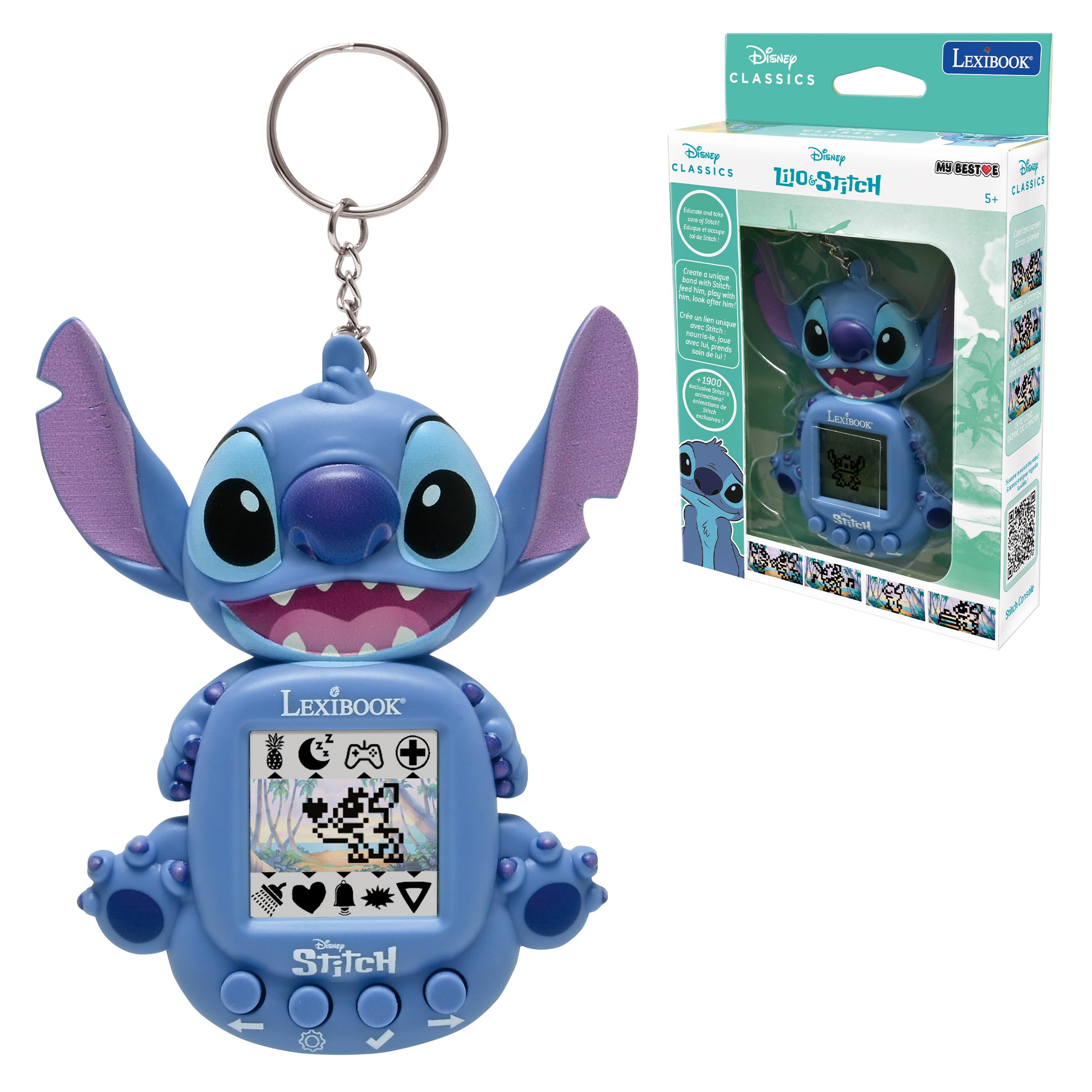 Lexibook Disney Stitch My Best-e Interactive Portable Game Console - Electronic Toy for Kids 5+ 1
