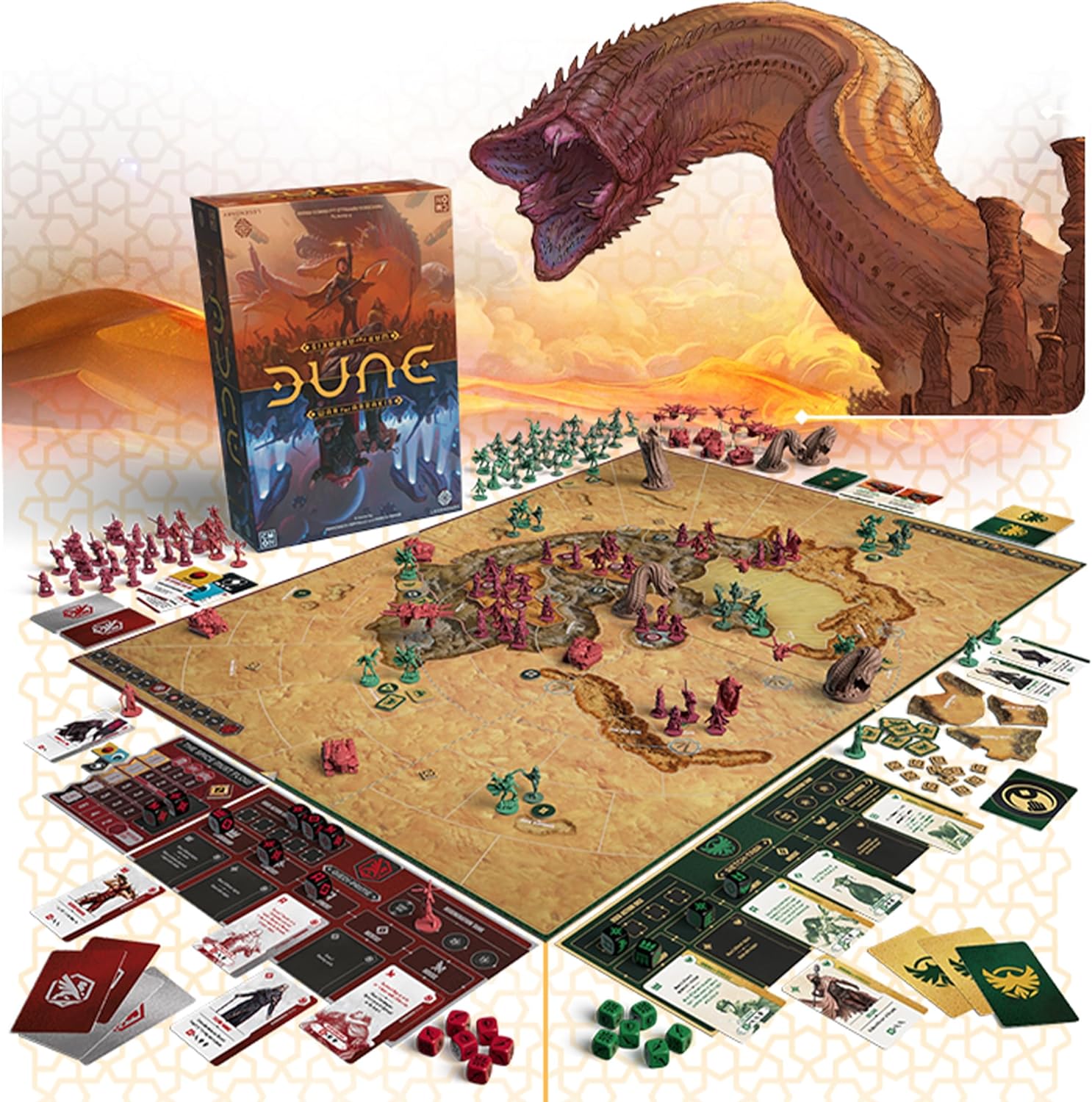 CMON Dune: War for Arrakis Board Game Core Box (DUN001) - Tabletop Miniatures Strategy Game with Asymmetric Gameplay and Detailed Plastic Figures 2