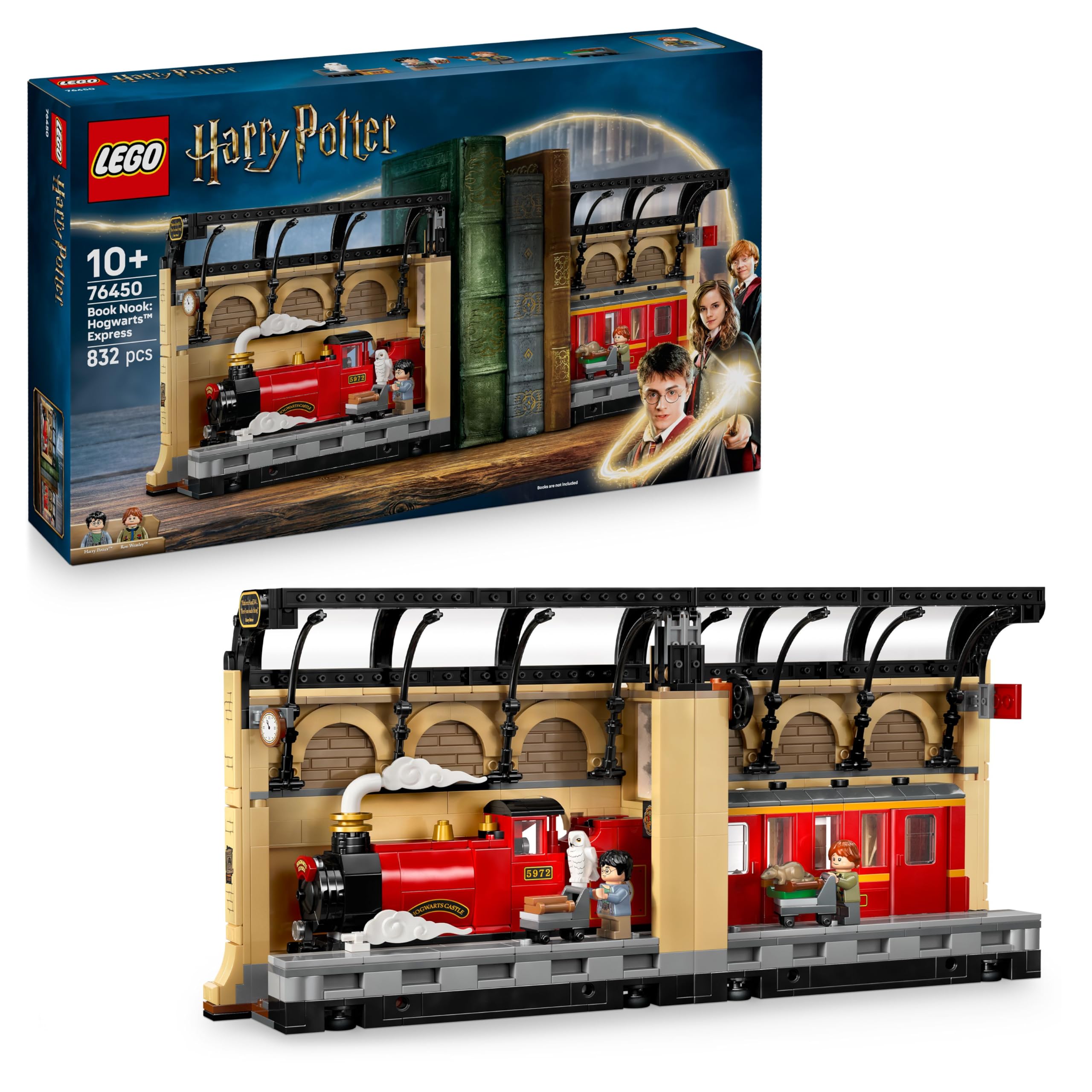 LEGO Harry Potter Book Nook: Hogwarts Express Set with Train Toy & 4 Minifigures - 10+ 1