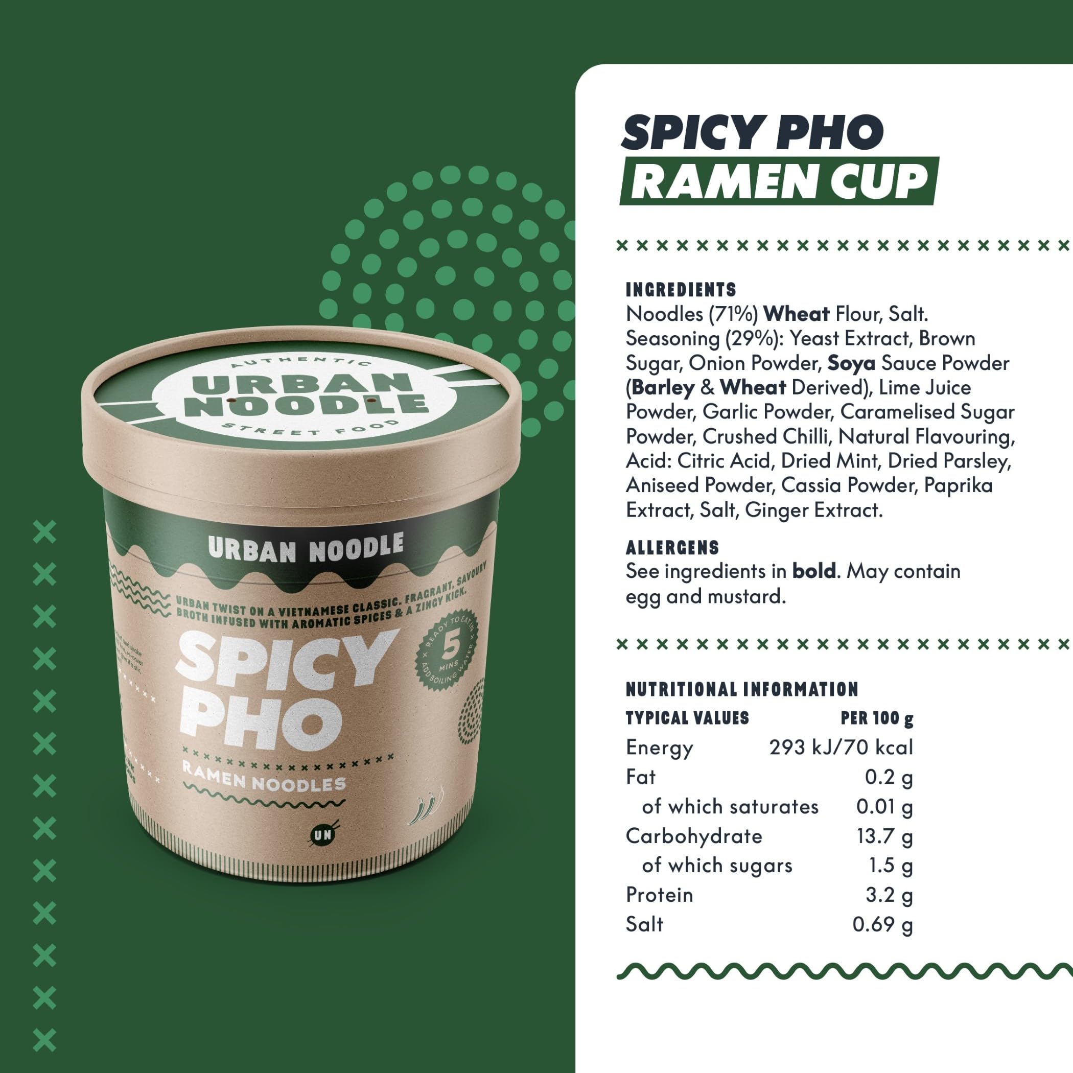 Urban Noodle - Tom Yum, Spicy Pho & Yaki Umami Ramen Noodles Variety Pack, Vegan Friendly 9