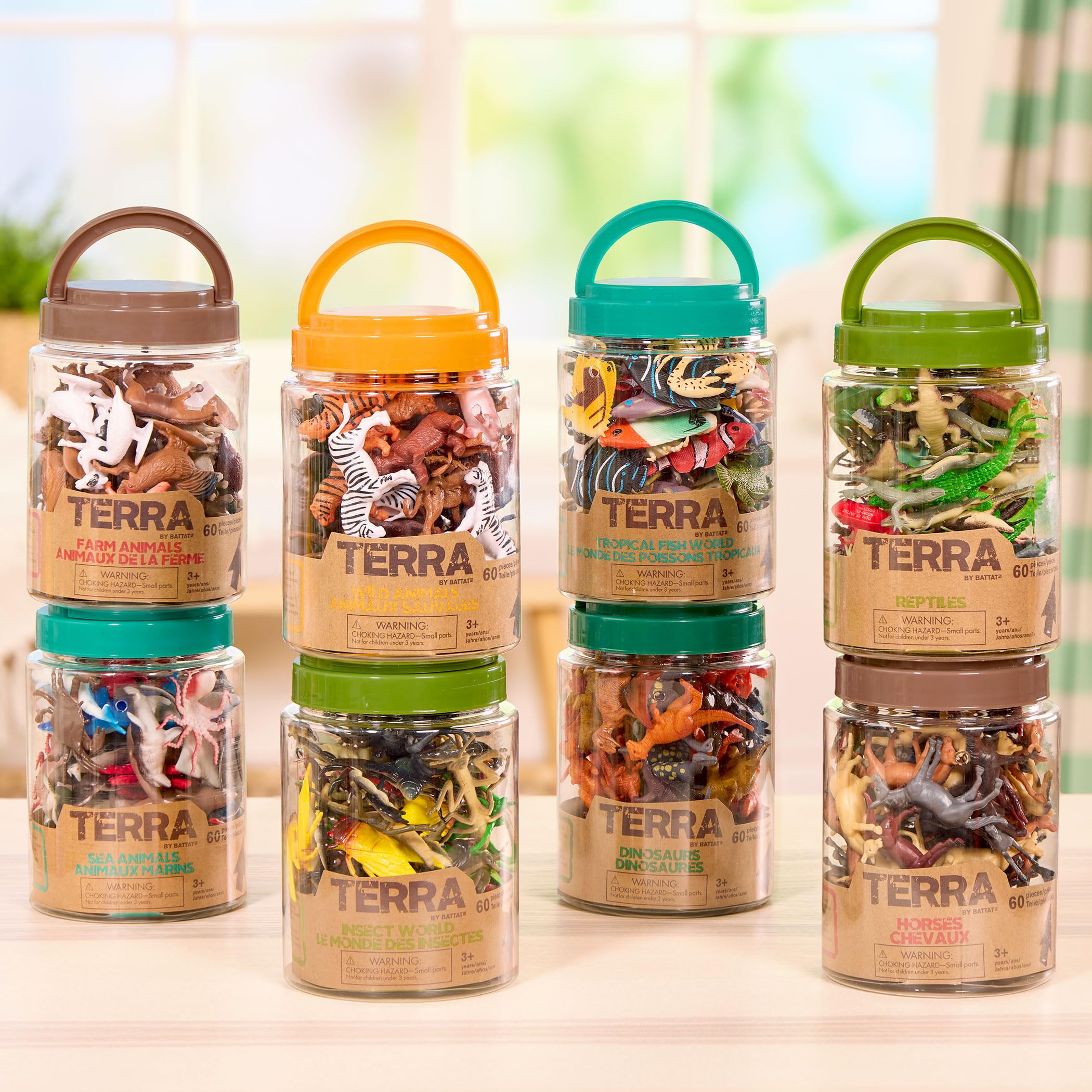 Terra by Battat Insect World - 60pc Miniature Plastic Bug Figurines | Realistic Animal Toys for Ages 3+ 5