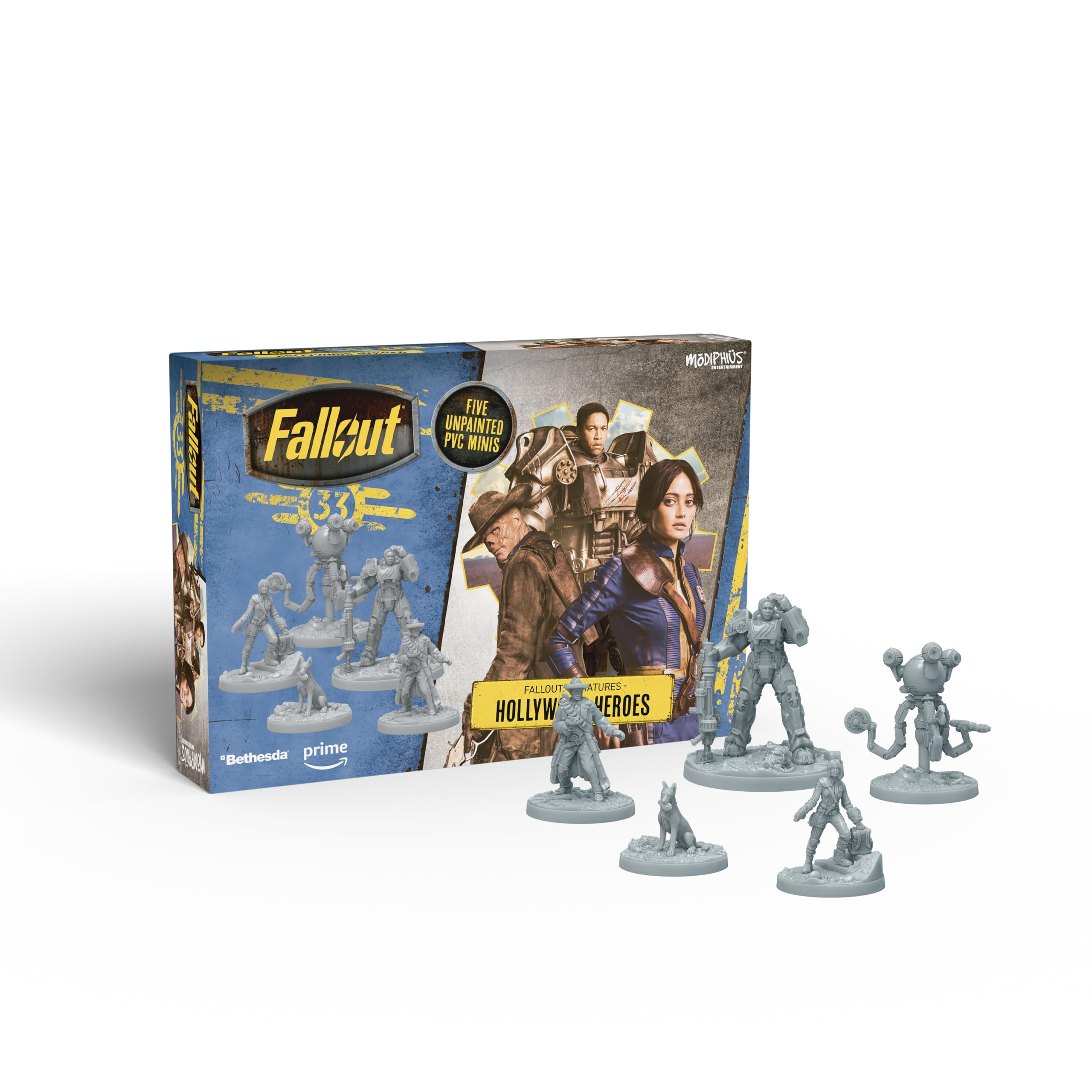 MODIPHIUS ENTERTAINT LTD Fallout Hollywood Heroes PVC Miniatures Set | 5 Figures | 32mm Scale