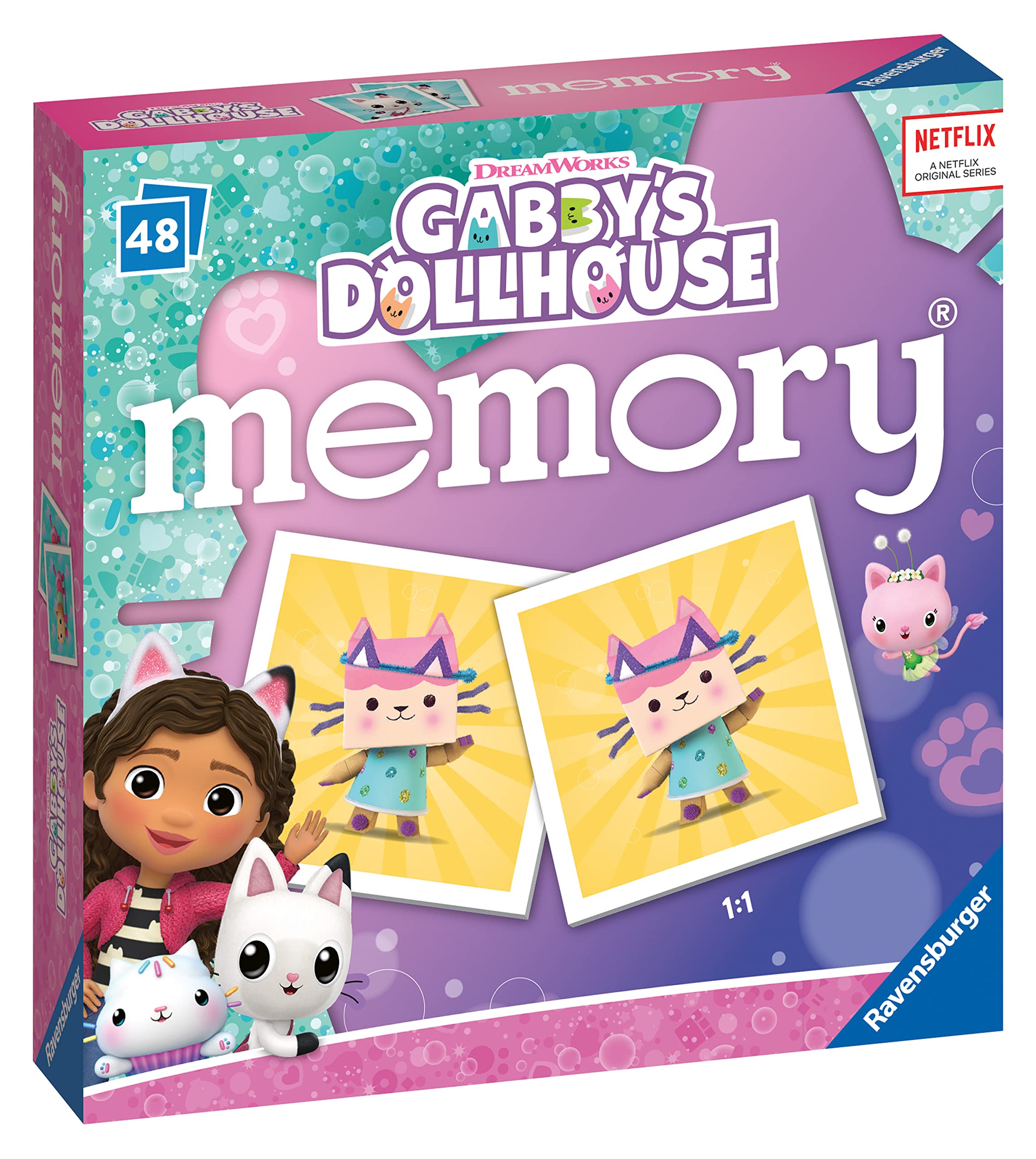 Ravensburger Gabby's Dollhouse Mini Memory Game - Matching Card Game for Kids 10