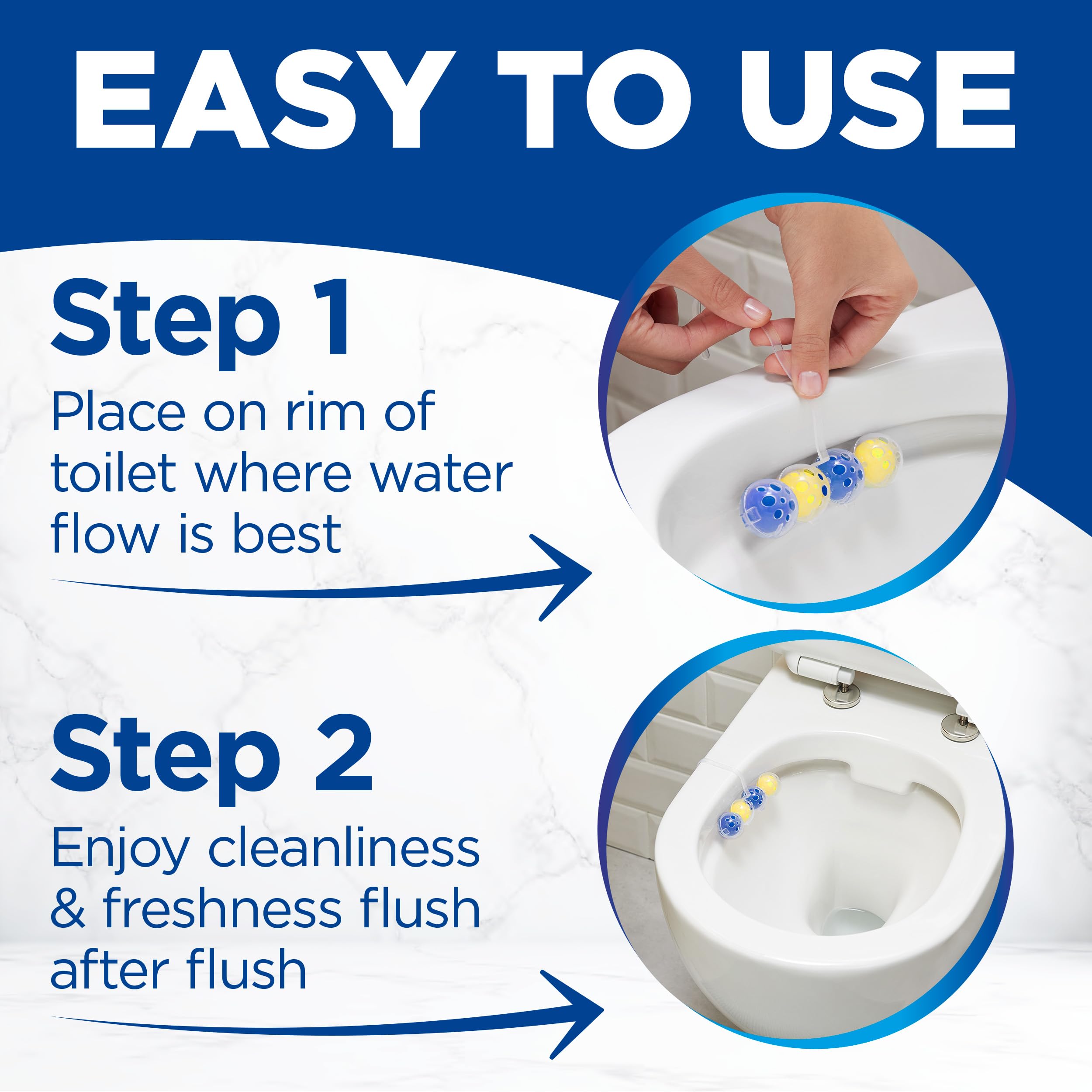Bloo Power Active Toilet Rim Block XXL Pack (300g = 6x50g) - Fresh Lemon Scent 4