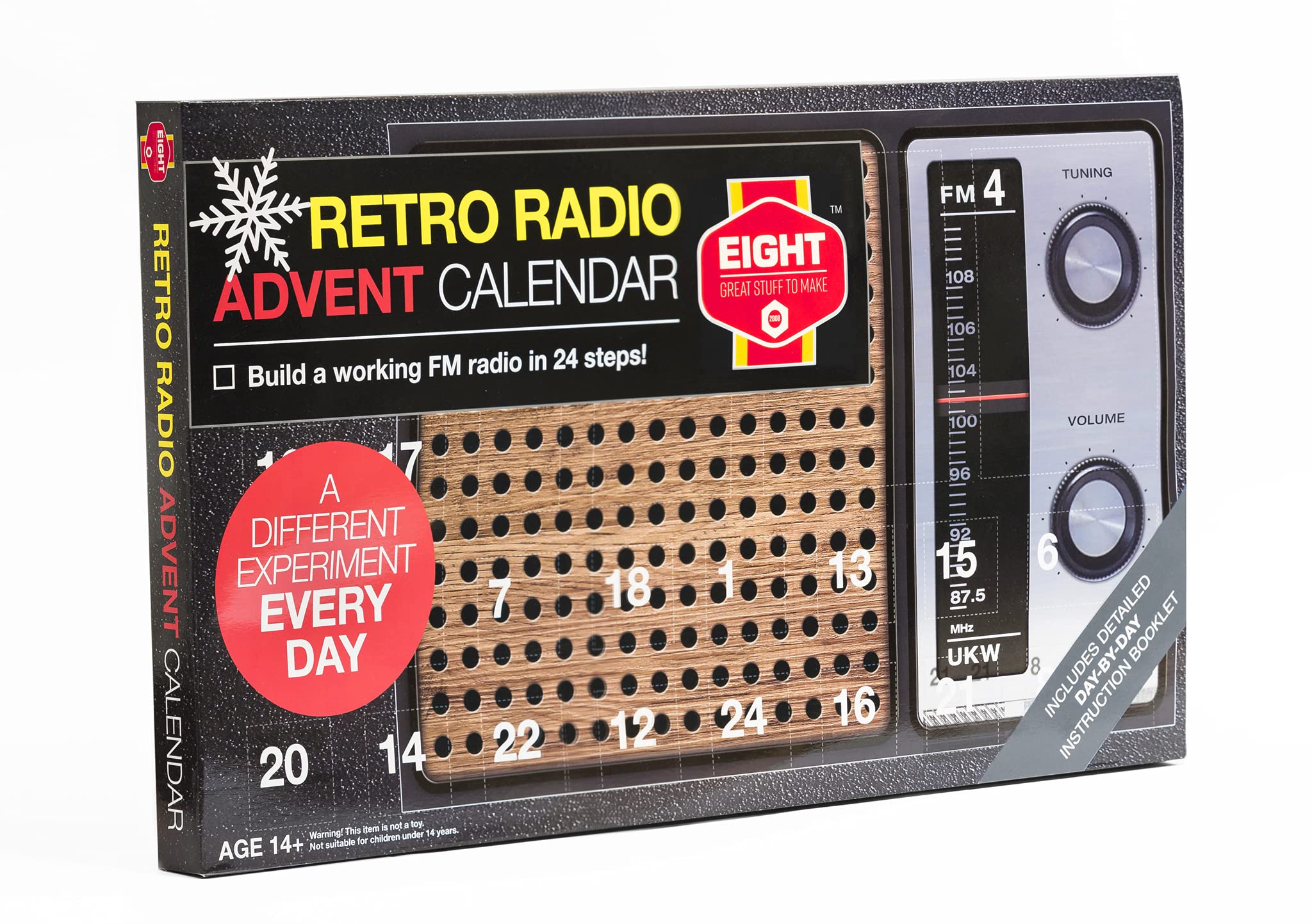 EIGHT Advent Calendar Kit - Build Your Own Retro Radio - 12 Years and Up 1