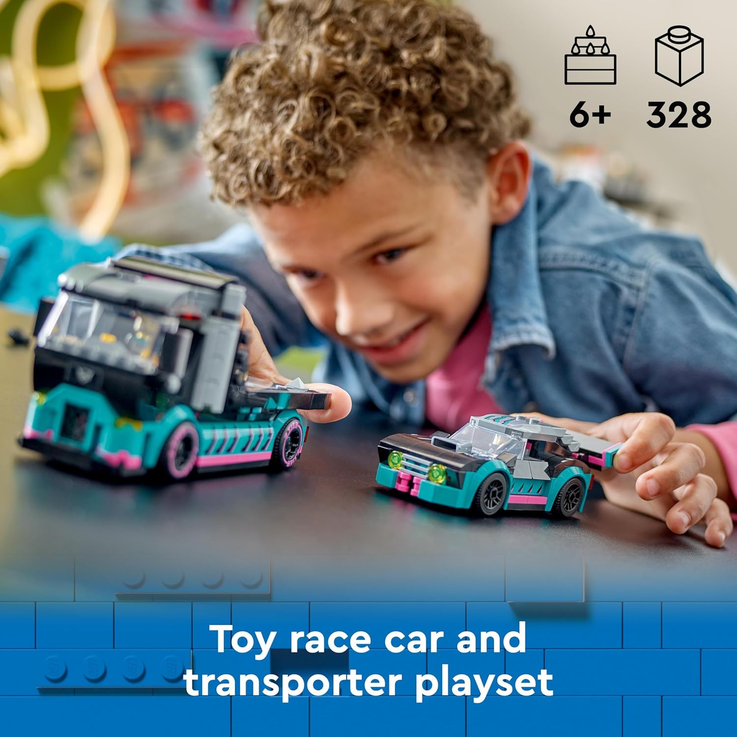 LEGO City Race Car and Car Carrier Truck Toy - Building Set for Ages 6+ 4