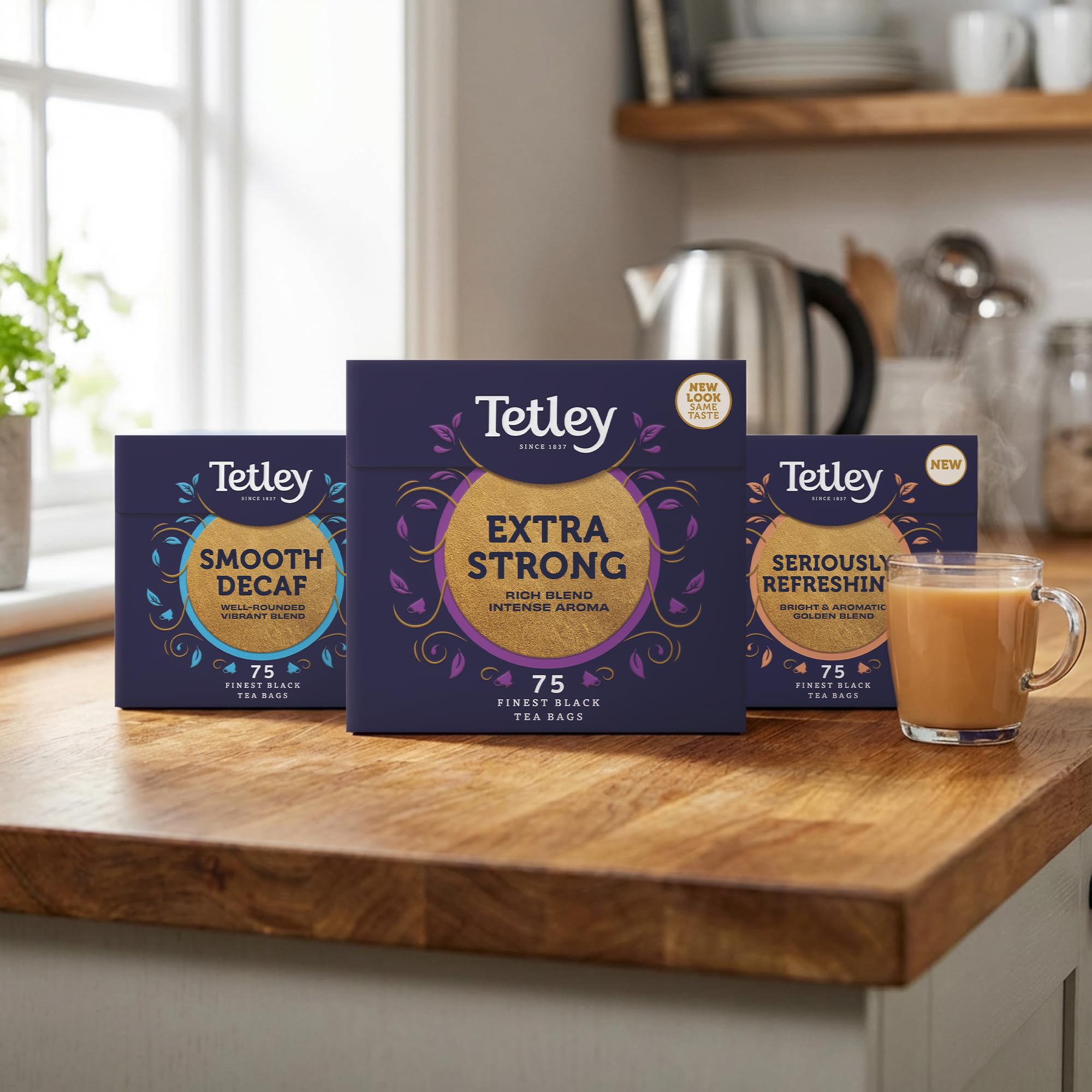 Tetley Smooth Decaf Black Tea Bags - Caffeine-Free | 75 Count | Rainforest Alliance Certified 6