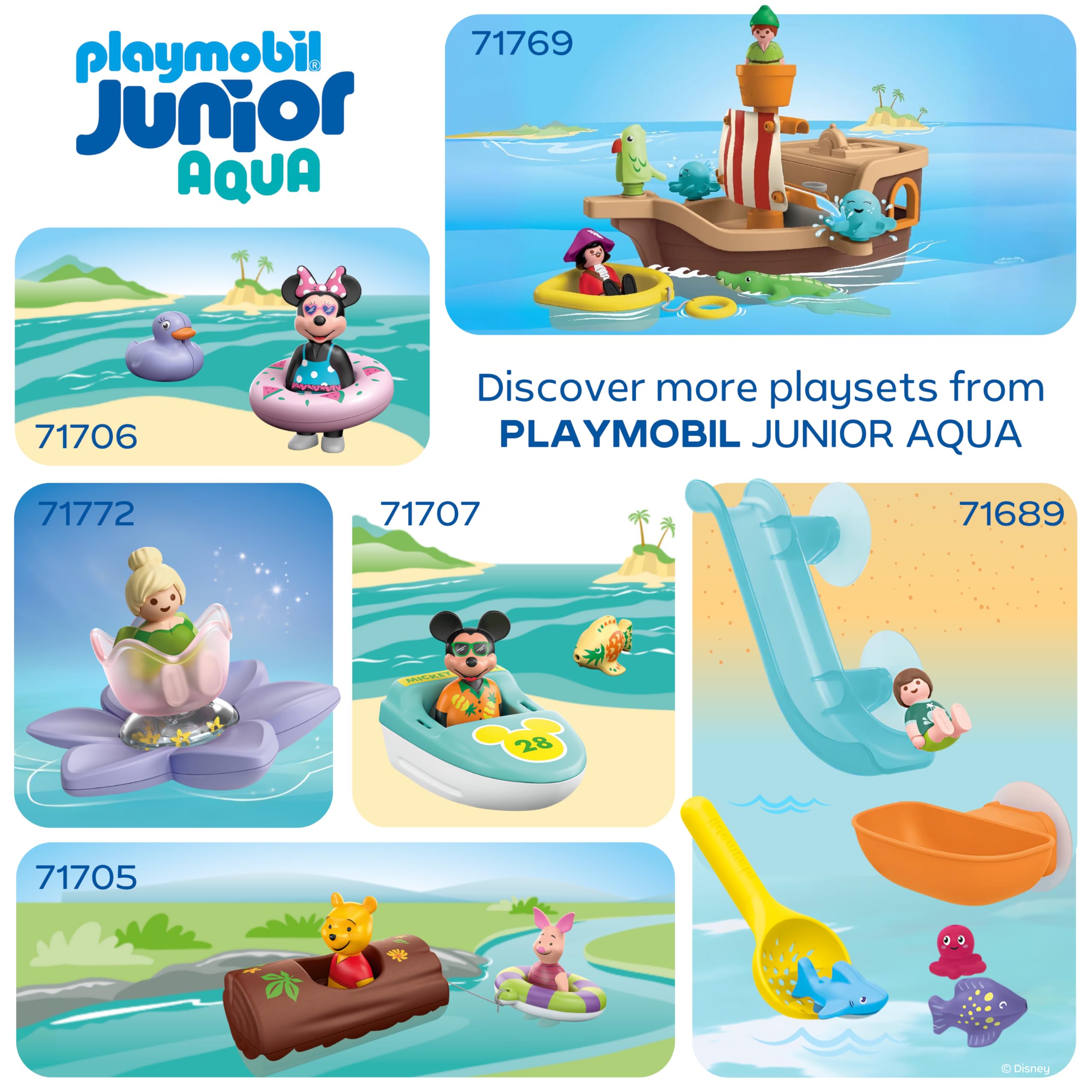 Playmobil Tinkerbell's Magic Fairy Swimming Flower Bath Toy | Ages 1-4 | 3 Pieces 6