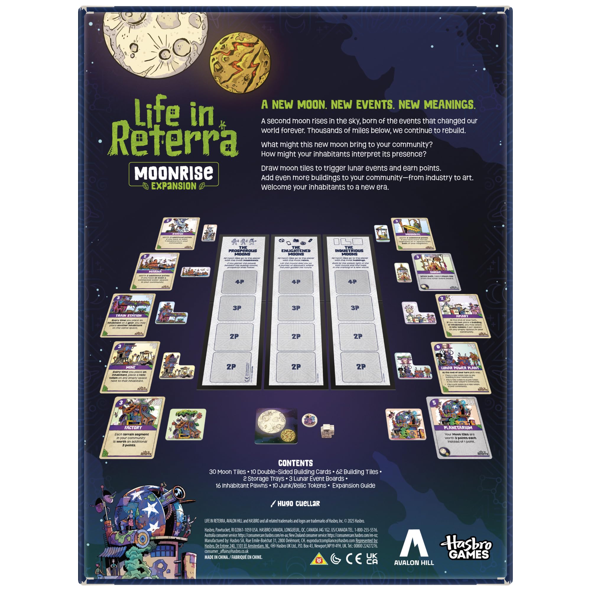 Hasbro Gaming Life in Reterra Moonrise Expansion Board Game | Ages 10+ | 2-4 Players | Fantasy