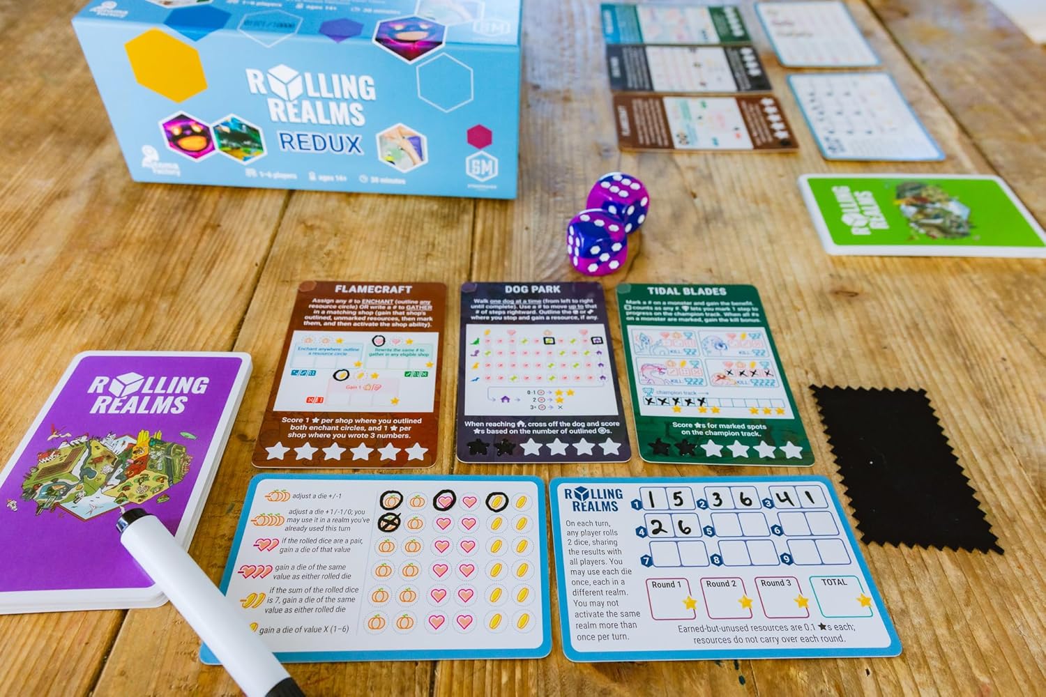 Stonemaier Games Rolling Realms Redux Card Game (STM496) 7